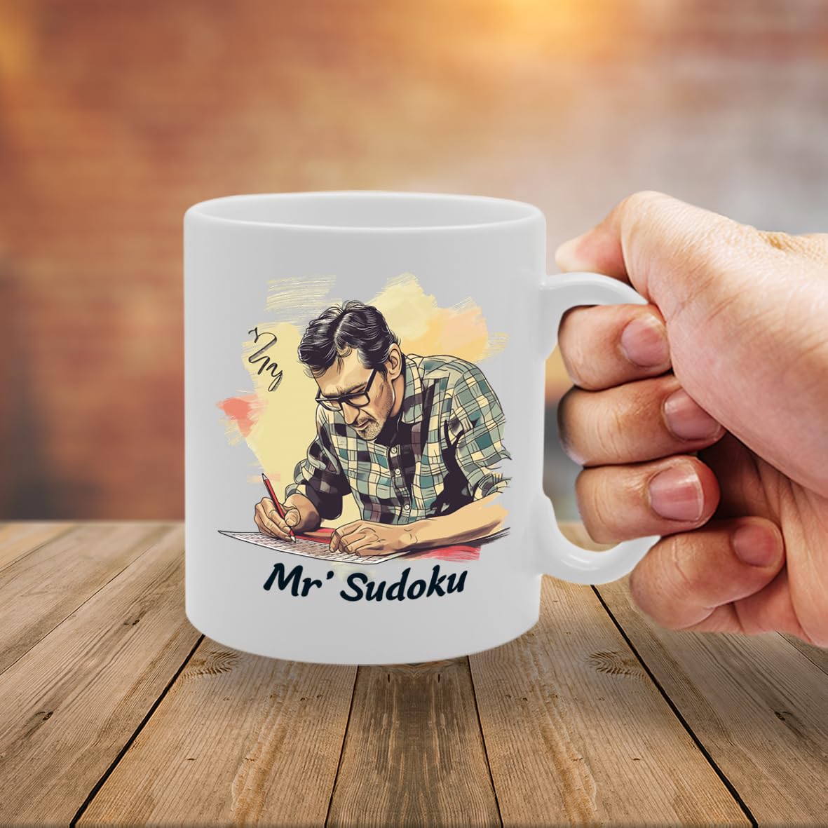 Mr Sudoku  - Ideal For Puzzle Enthusiasts And Brain Teaser Lovers, 11Oz Ceramic Coffee  For Sudoku Fans And Logic Puzzle Solvers Mg5982 - Funny Printed Coffee Mug - Great Gift Idea