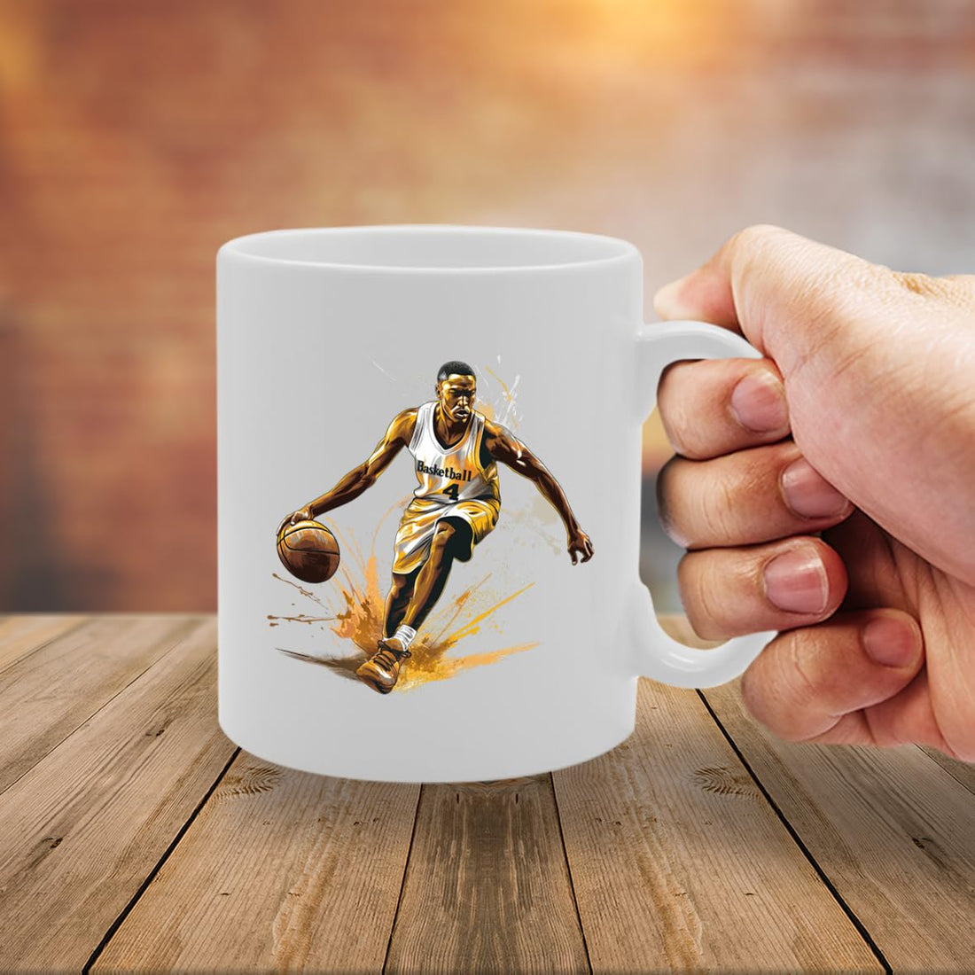 Mr Basketball  - Ideal For Basketball Players And Fans, 11Oz Ceramic Coffee  For Court Enthusiasts And Sports Lovers Mg5938 - Funny Printed Coffee Mug - Great Gift Idea