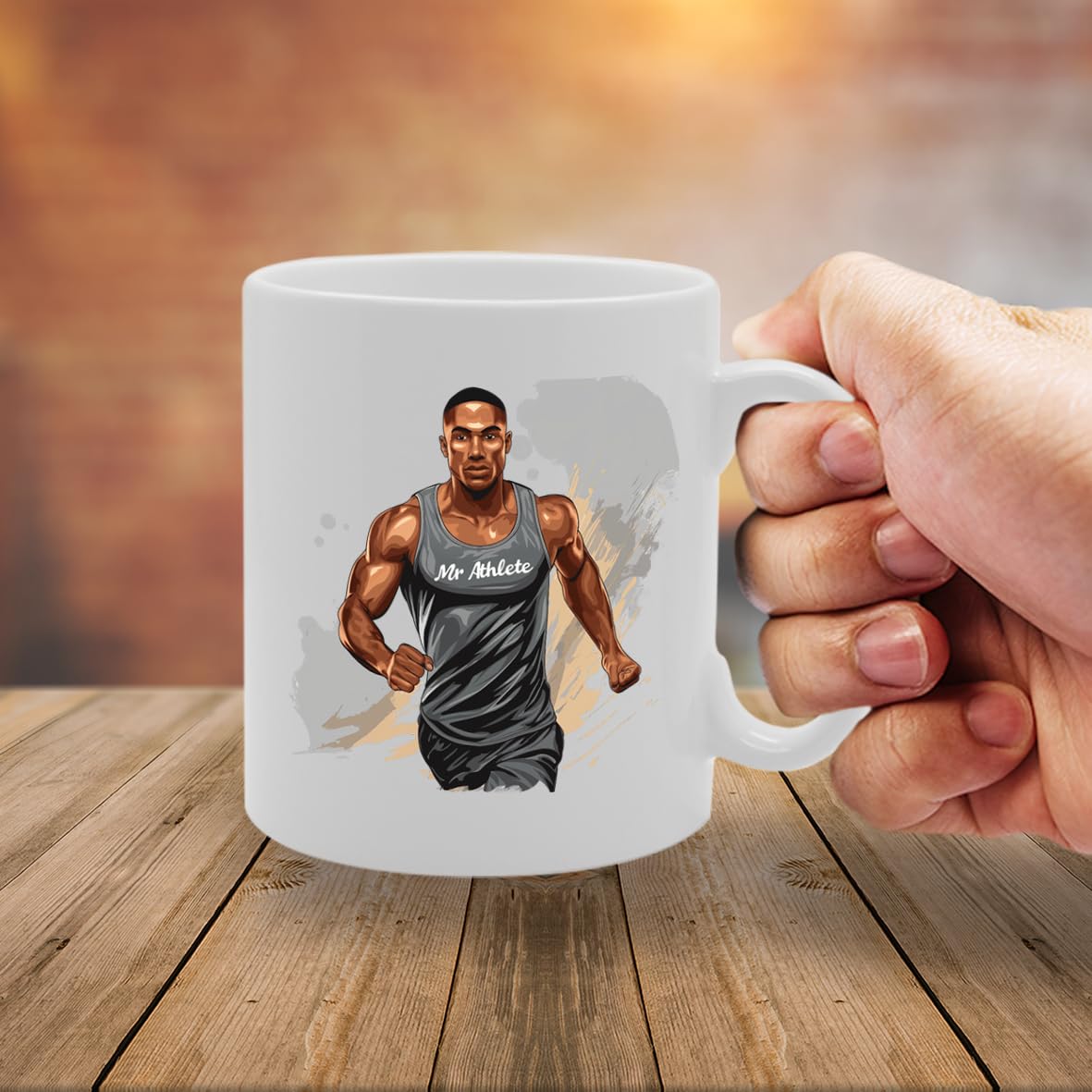 Mr Athlete  - Ideal For Athletes And Sports Enthusiasts, 11Oz Ceramic Coffee  For Fitness And Performance Fans Mg5988 - Funny Printed Coffee Mug - Great Gift Idea