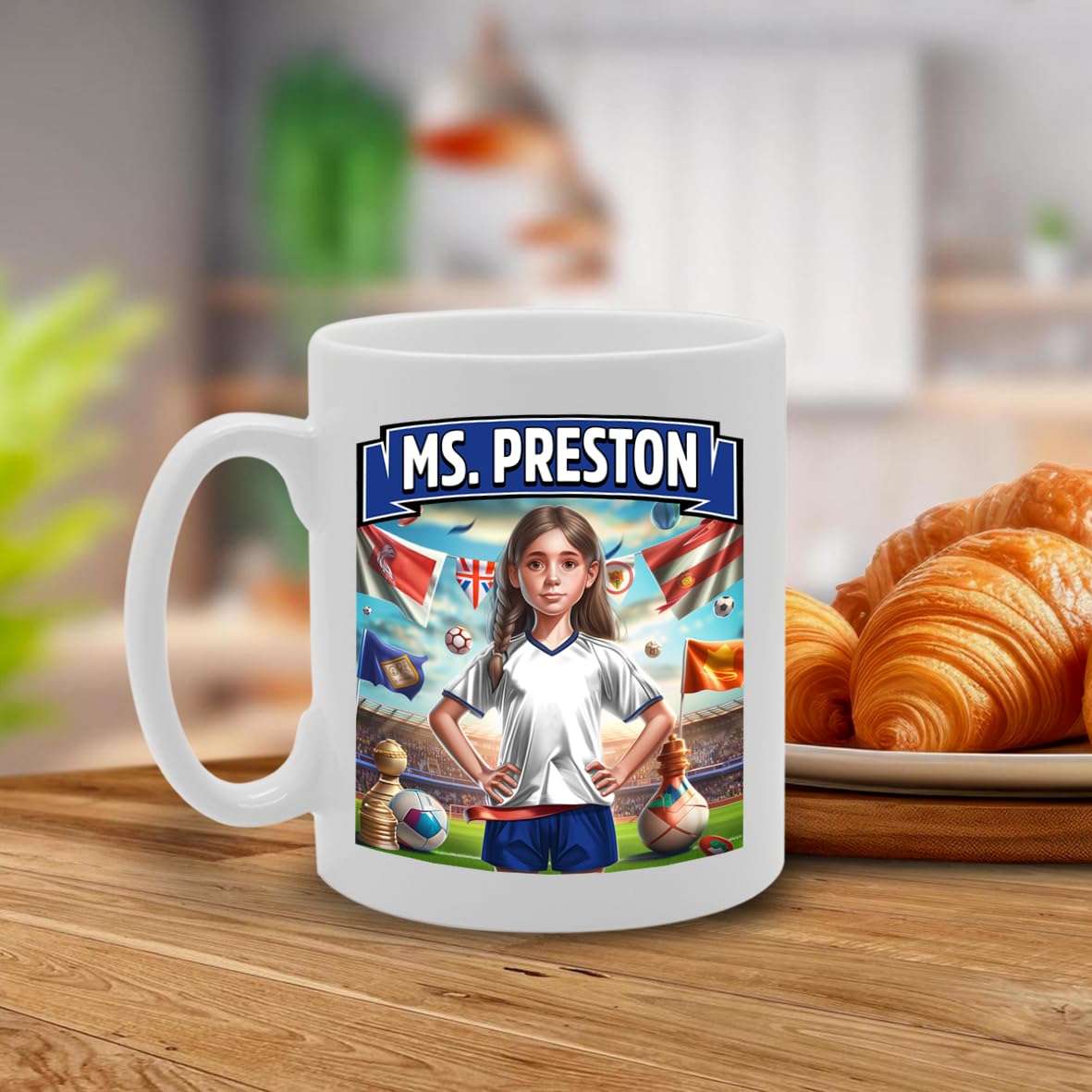 Ms Preston   Printed Tea Coffee Ceramic  For Footie Fan Ladies Girls Mg6384 - Funny Printed Coffee Mug - Great Gift Idea