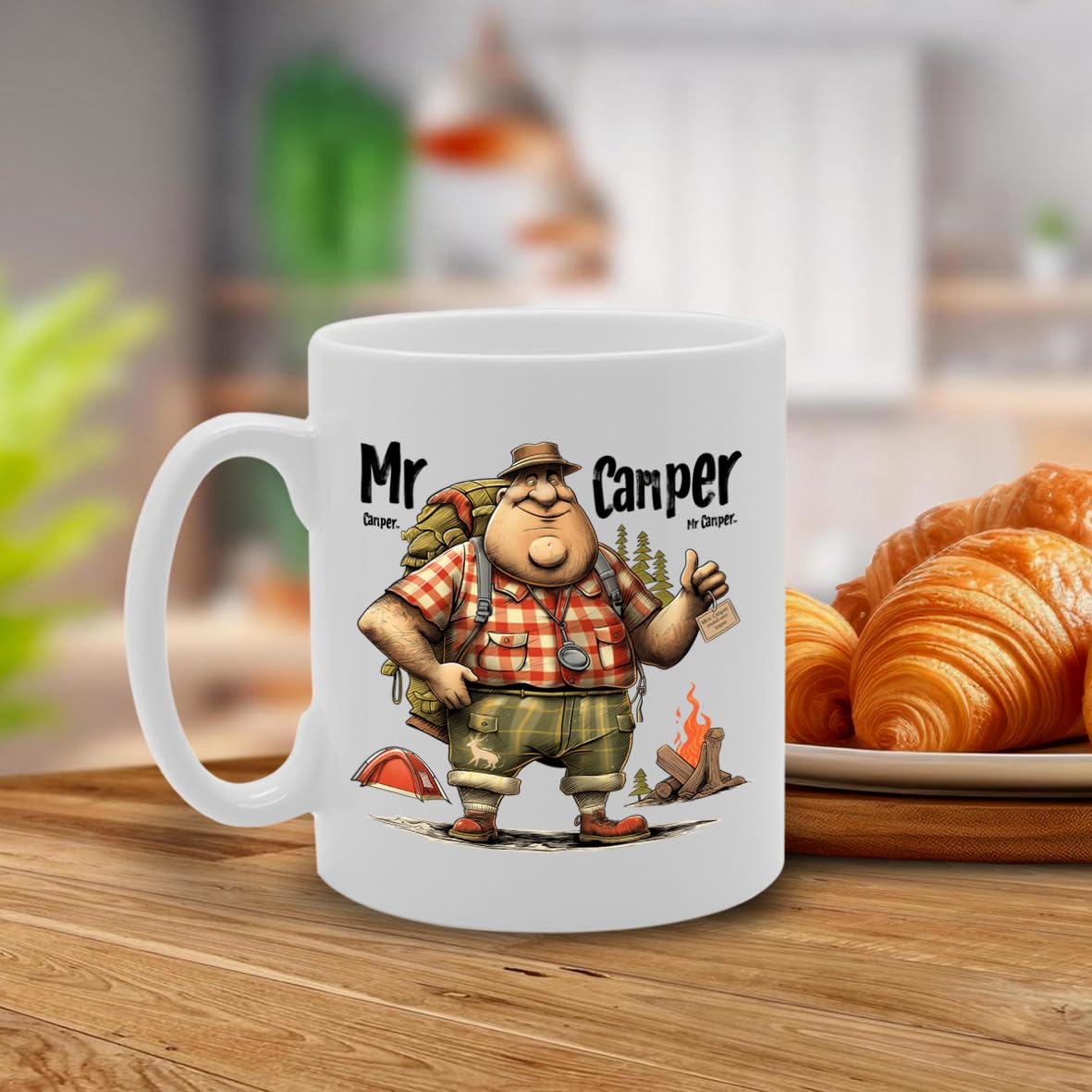 Mr Camping  - For Campers, Outdoor Enthusiasts, Adventure Lovers, Durable Ceramic, Dishwasher Safe, Ideal For Camping Trips Mg6032 - Funny Printed Coffee Mug - Great Gift Idea