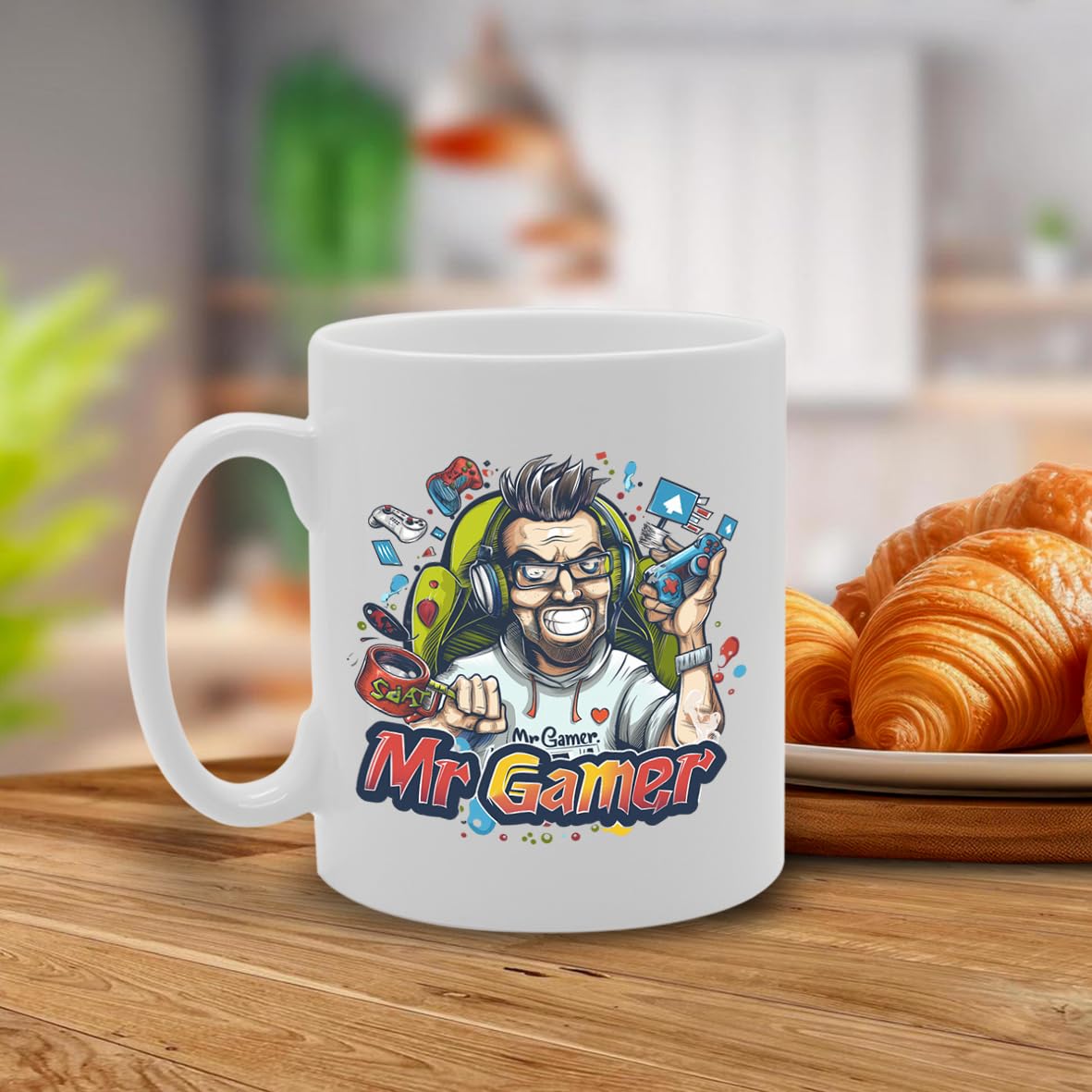 Mr Gamer  - For Gamers, Esports Enthusiasts, Video Game Lovers, Durable Ceramic, Dishwasher Safe, Premium Print Mg6082 - Funny Printed Coffee Mug - Great Gift Idea