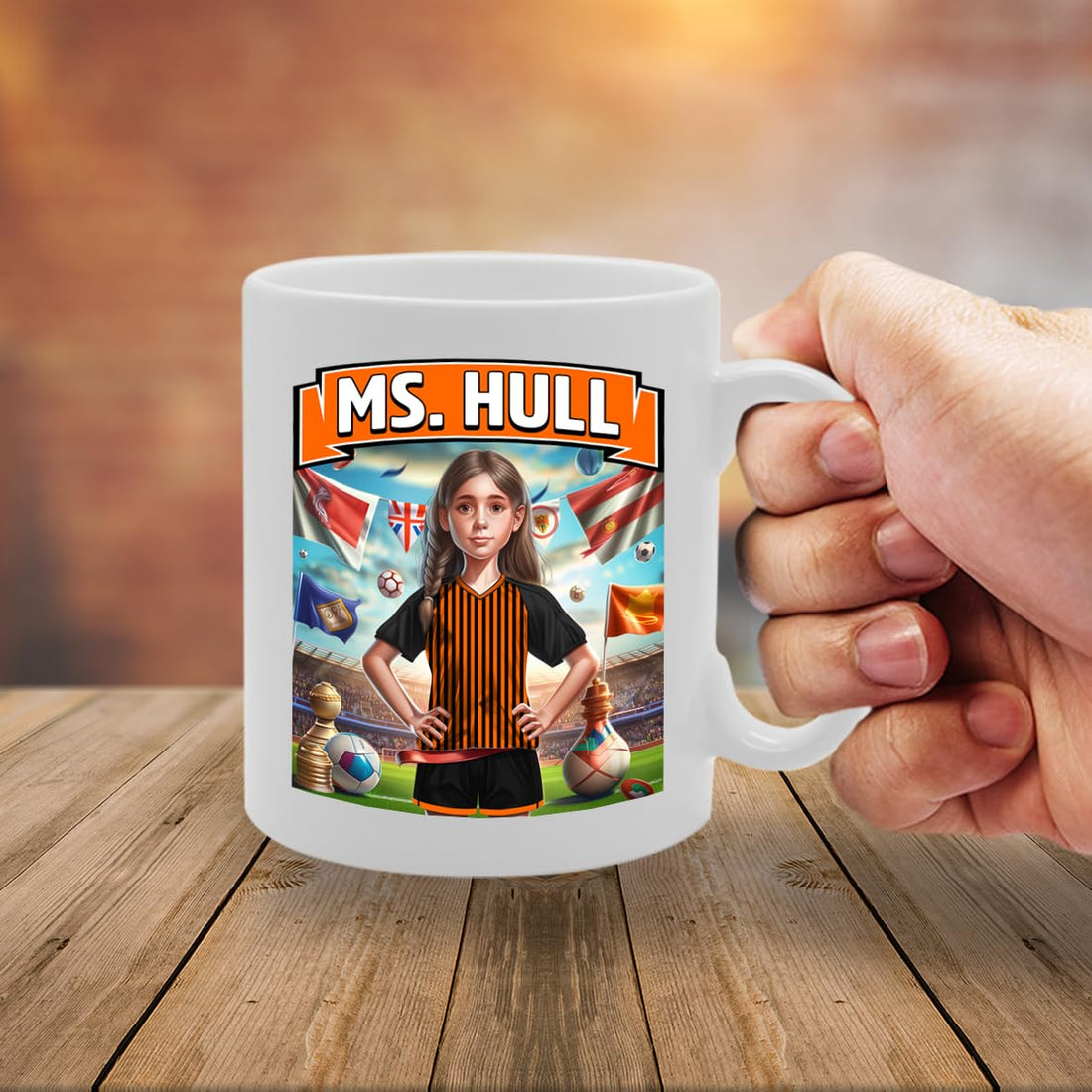 Ms Hull   Printed Tea Coffee Ceramic  For Footie Fan Ladies Girls Mg6384 - Funny Printed Coffee Mug - Great Gift Idea
