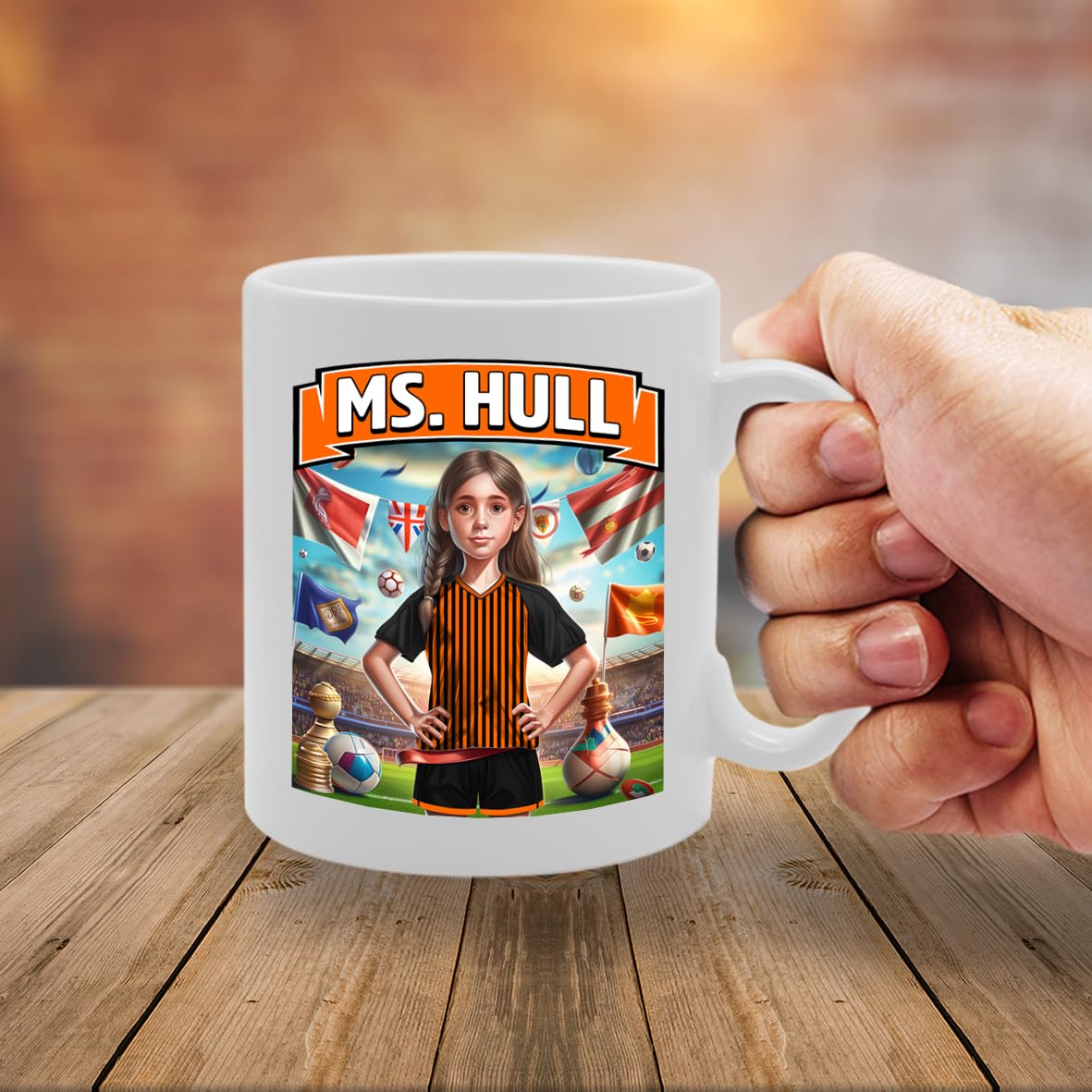 Ms Hull   Printed Tea Coffee Ceramic  For Footie Fan Ladies Girls Mg6384 - Funny Printed Coffee Mug - Great Gift Idea