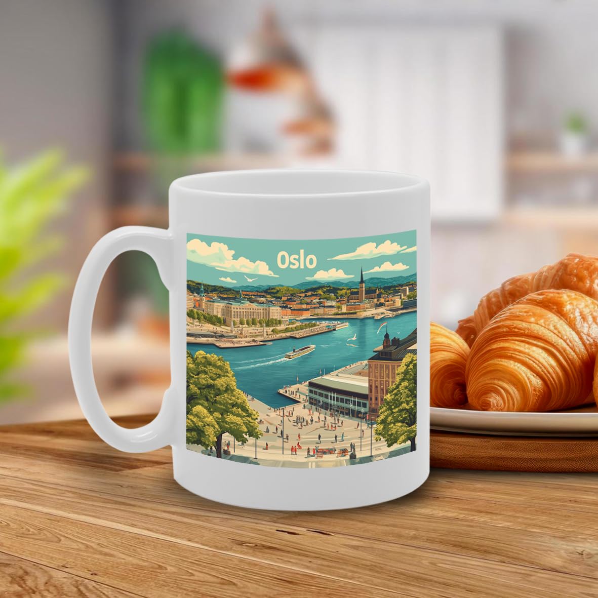 11Oz Dishwasher-Safe Ceramic  Featuring Popular Cities & Capitals From Europe And Around The World (Oslo) - Funny Printed Coffee Mug - Great Gift Idea