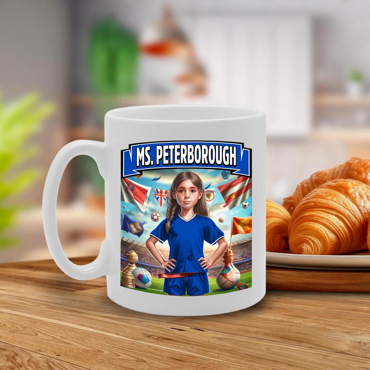 Ms Peterborough   Printed Tea Coffee Ceramic  For Footie Fan Ladies Girls Mg6384 - Funny Printed Coffee Mug - Great Gift Idea