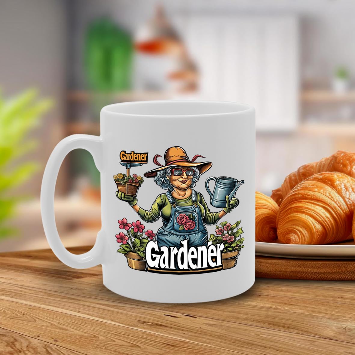 Ms Gardener Souvenir  – Depicting A Passionate Gardener Tending To Plants – Memory Keepsake For Gardening Enthusiasts – Ms Gardener Memorabilia Mg6256 - Funny Printed Coffee Mug - Great Gift Idea