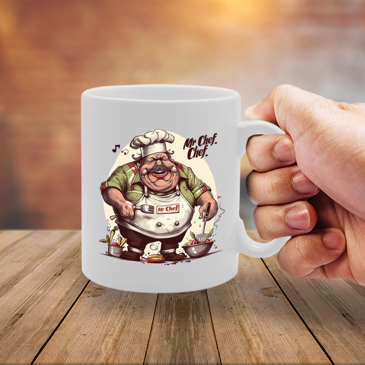 Mr Chef  - For Chefs, Culinary Experts, Cooking Enthusiasts, Durable Ceramic, Dishwasher Safe, Ideal For Culinary Professionals Mg6034 - Funny Printed Coffee Mug - Great Gift Idea