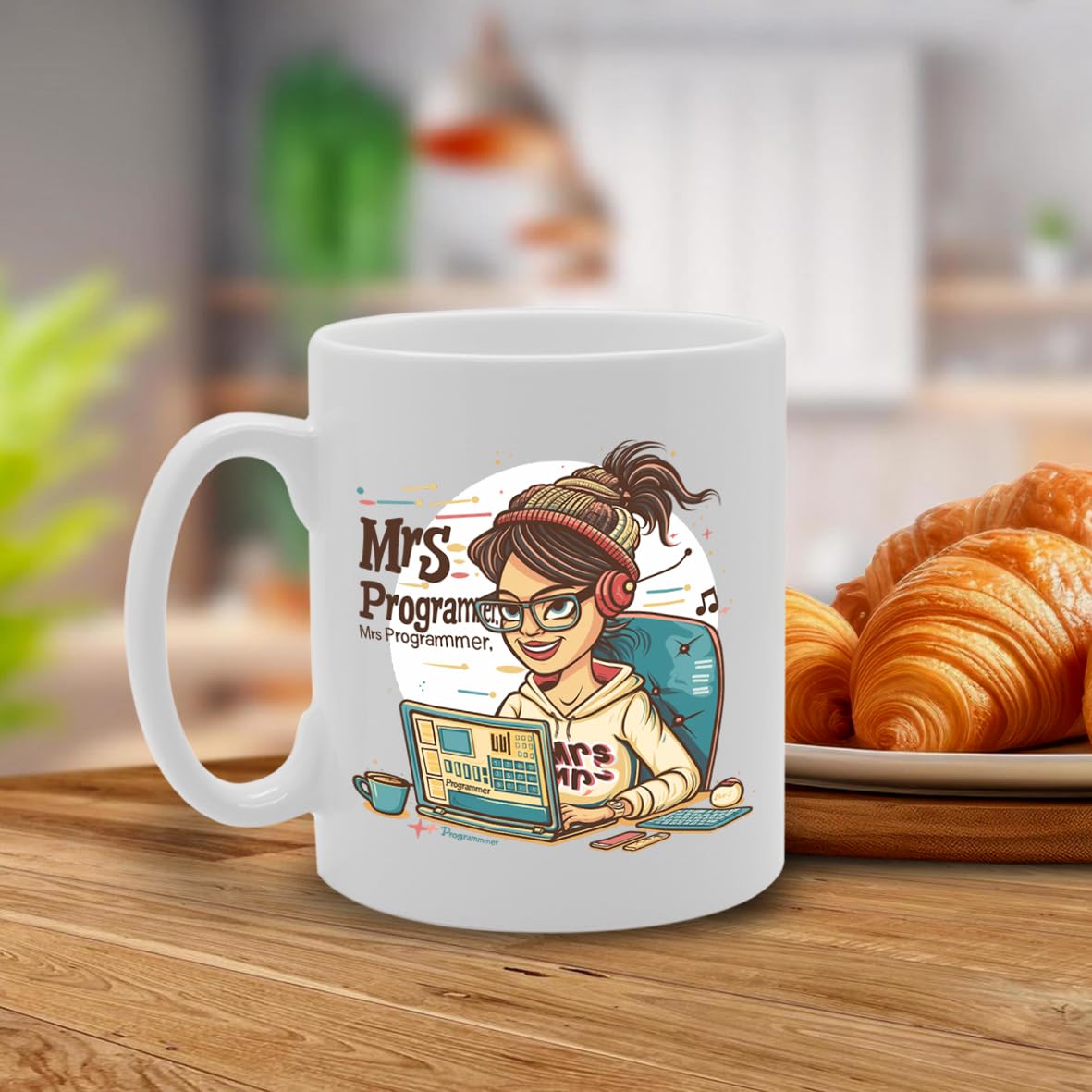 Mrs Programmer  - For Female Programmers, Coders, Tech Enthusiasts, Durable Ceramic, Dishwasher Safe, Premium Print Mg6068 - Funny Printed Coffee Mug - Great Gift Idea