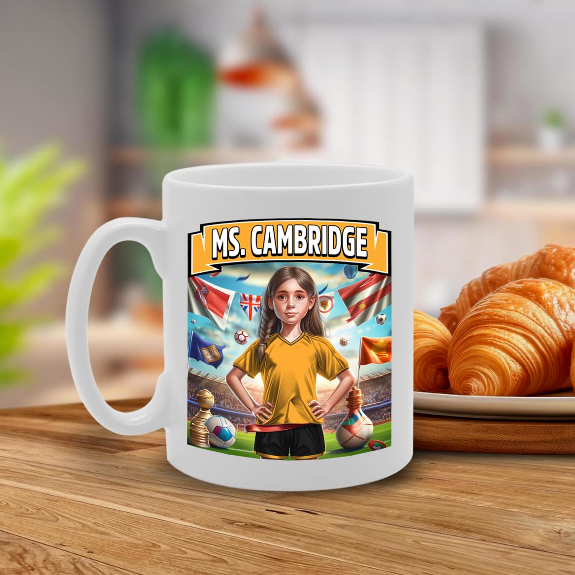 Ms Cambridge   Printed Tea Coffee Ceramic  For Footie Fan Ladies Girls Mg6384 - Funny Printed Coffee Mug - Great Gift Idea