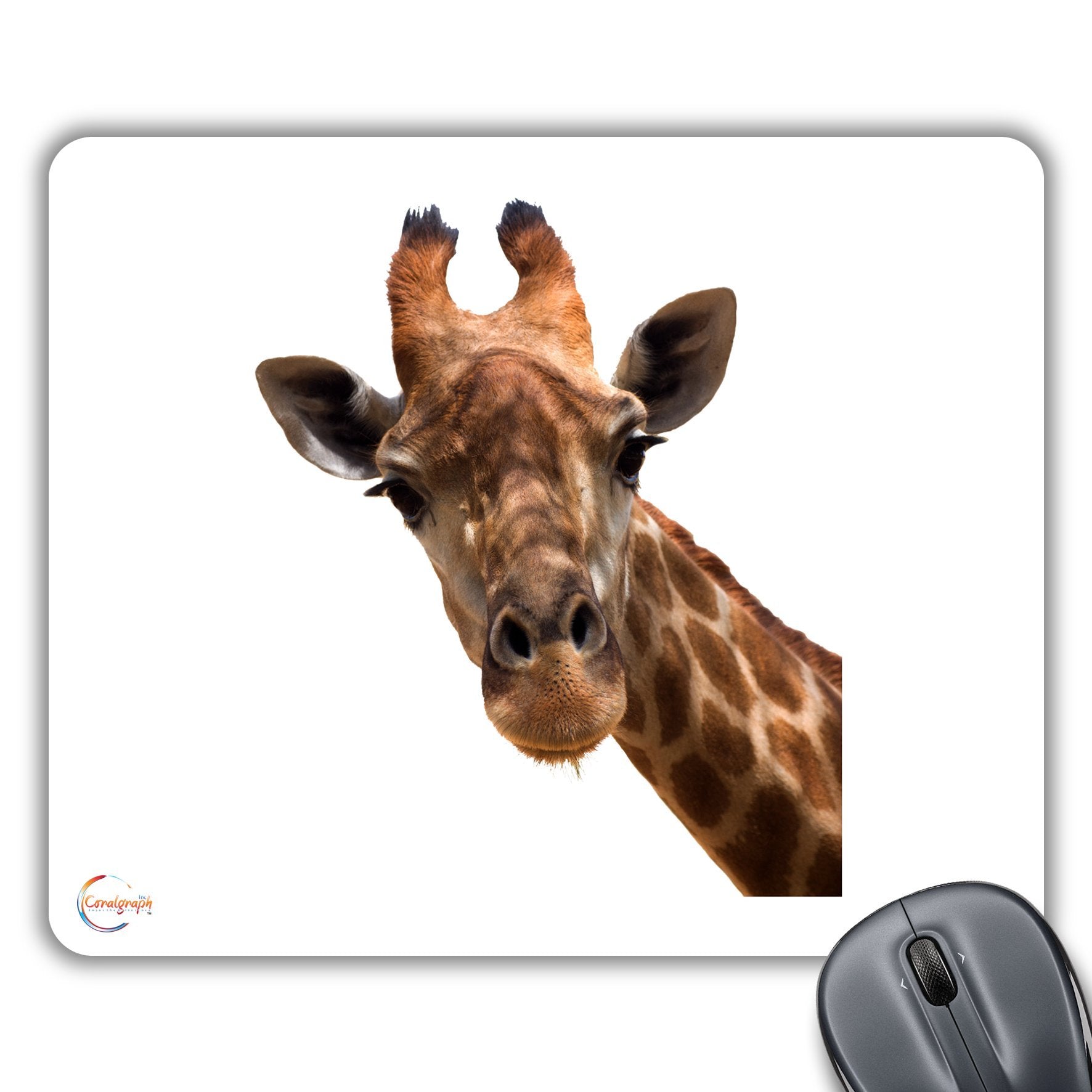 CP618 Beautiful Giraffe Image Novelty Gift Printed PC Laptop Computer Mouse Mat Pad