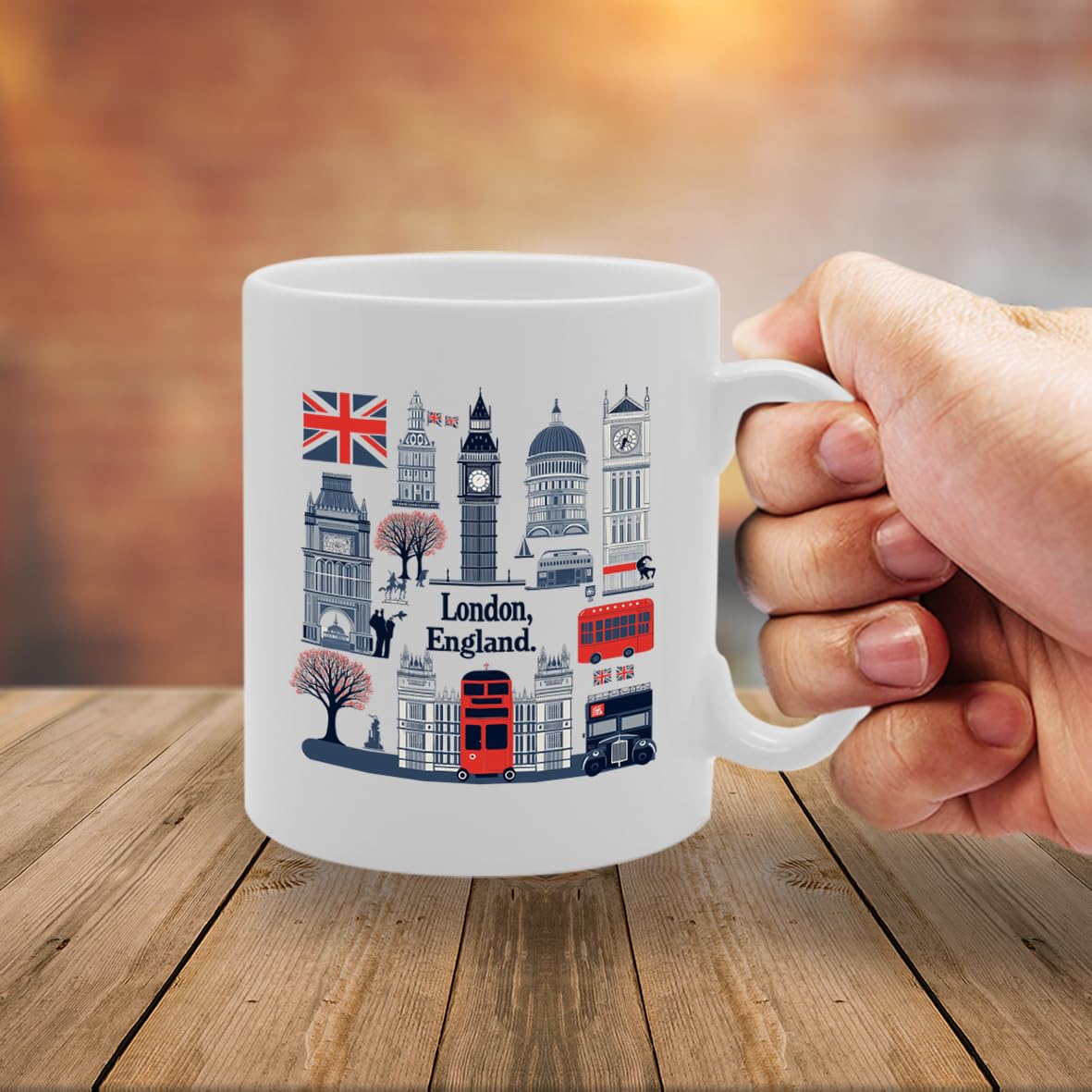 -   Printed Coffee Ceramic  Featuring Great Britain 4 Design (London 1) Mg6431 - Funny Printed Coffee Mug - Great Gift Idea