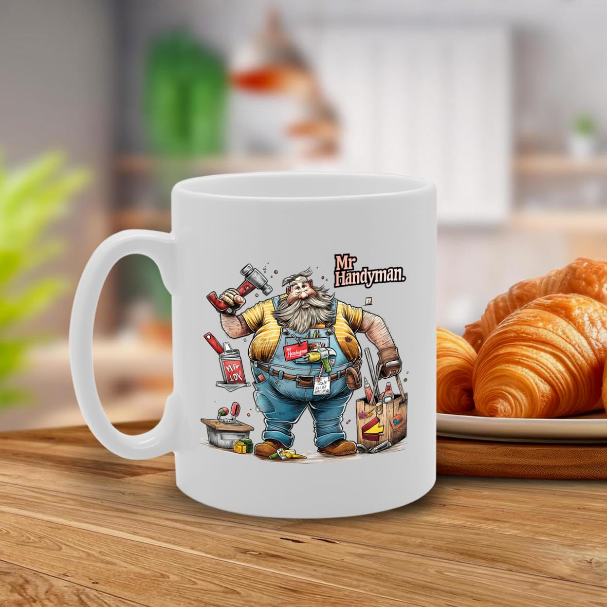 Mr Handyman Souvenir  – Depicting A Skilled Handyman With Tools – Memory Keepsake For Diy And Repair Enthusiasts – Mr Handyman Memorabilia Mg6257 - Funny Printed Coffee Mug - Great Gift Idea
