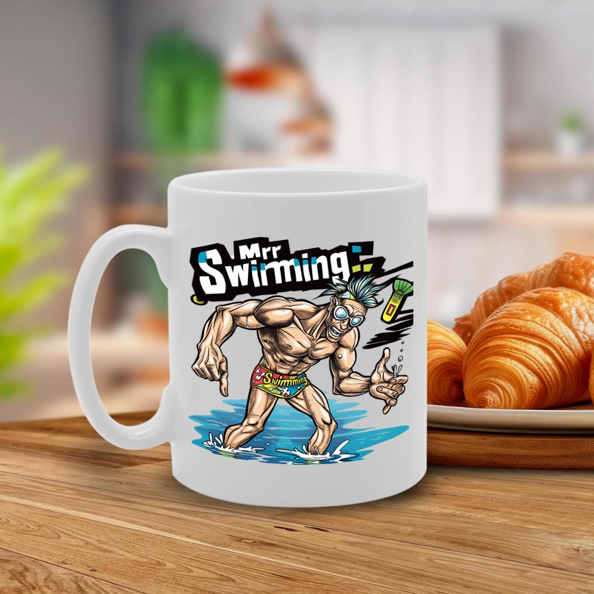 Mr Swimming  - Crafted For Swimmers, Swimming Coaches, Water Sports Enthusiasts, Sturdy Ceramic, Dishwasher Safe Mg6010 - Funny Printed Coffee Mug - Great Gift Idea