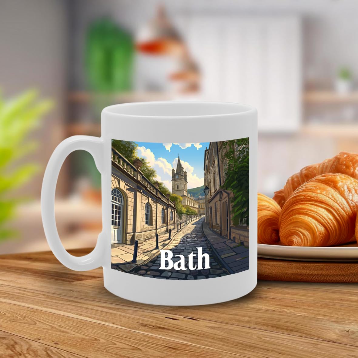 Printed Coffee Ceramic  Featuring Cities And Landmarks In United Kingdom (Bath2) - Funny Printed Coffee Mug - Great Gift Idea