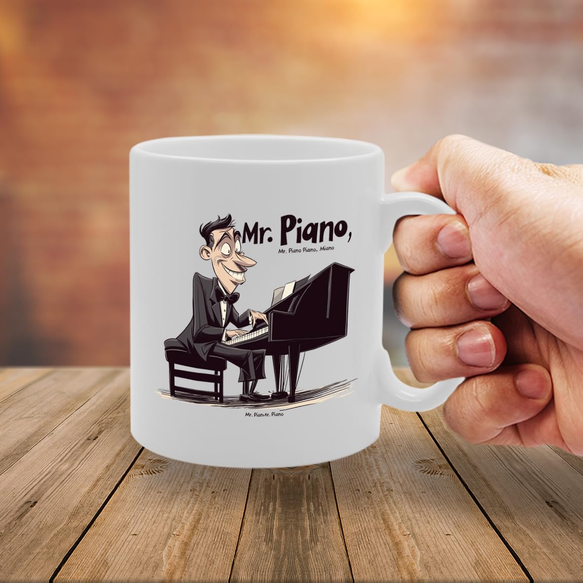 11Oz Ceramic  Mg6558 Featuring Mr French Horn – For Musicians And Music Lovers - Funny Printed Coffee Mug - Great Gift Idea