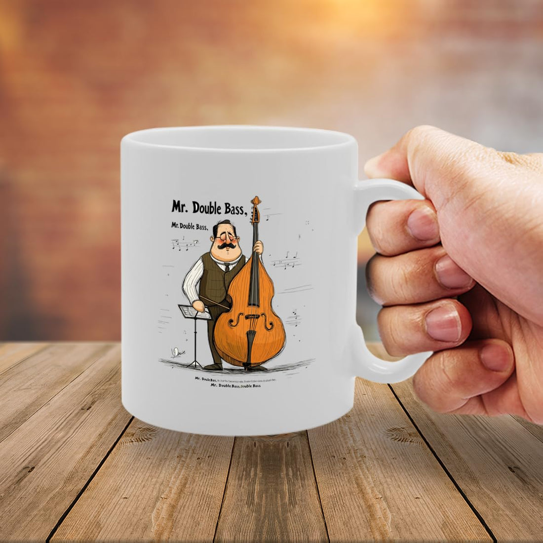 11Oz Ceramic  Mg6550 Featuring Mr Conga – For Musicians And Music Lovers - Funny Printed Coffee Mug - Great Gift Idea