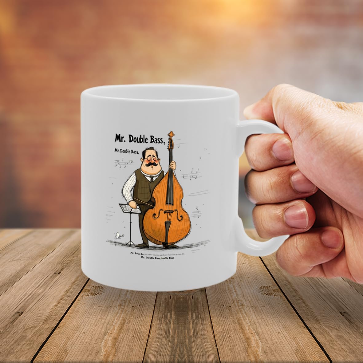 11Oz Ceramic  Mg6550 Featuring Mr Conga – For Musicians And Music Lovers - Funny Printed Coffee Mug - Great Gift Idea