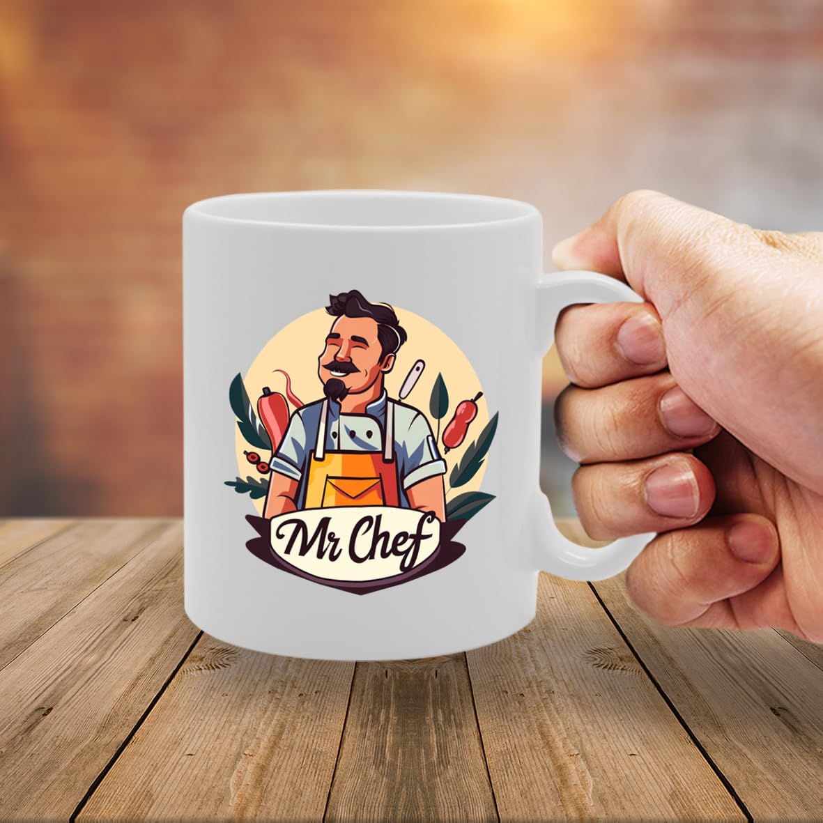 Mr Chef  - Ideal For Chefs And Cooking Enthusiasts, 11Oz Ceramic Coffee  For Culinary Experts And Food Lovers, Great For Kitchens And Restaurants Mg5914 - Funny Printed Coffee Mug - Great Gift Idea
