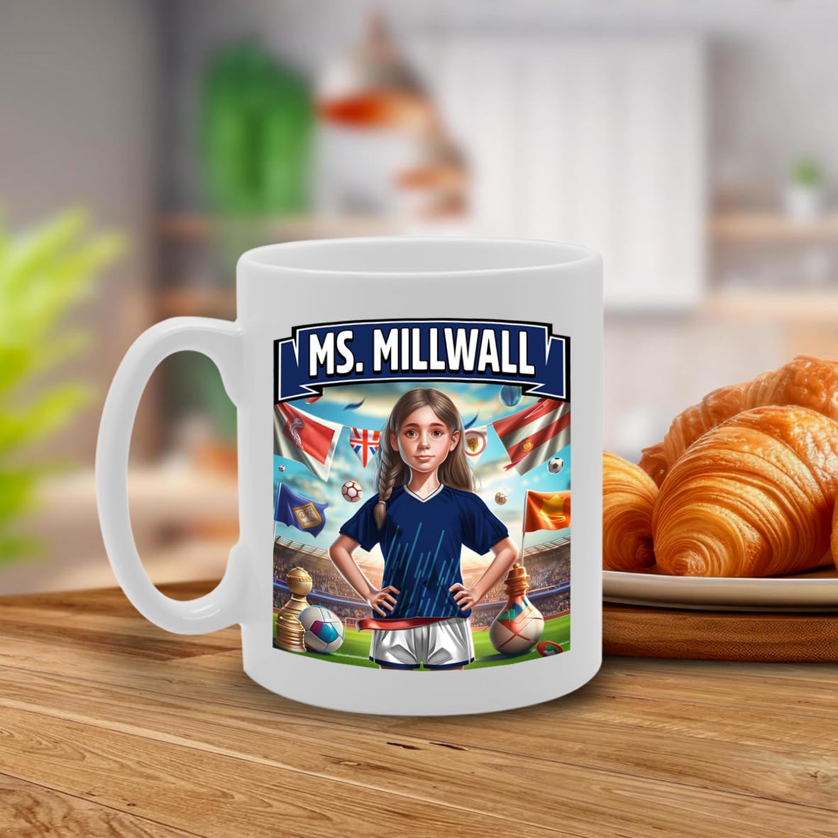 Ms Millwall   Printed Tea Coffee Ceramic  For Footie Fan Ladies Girls Mg6384 - Funny Printed Coffee Mug - Great Gift Idea