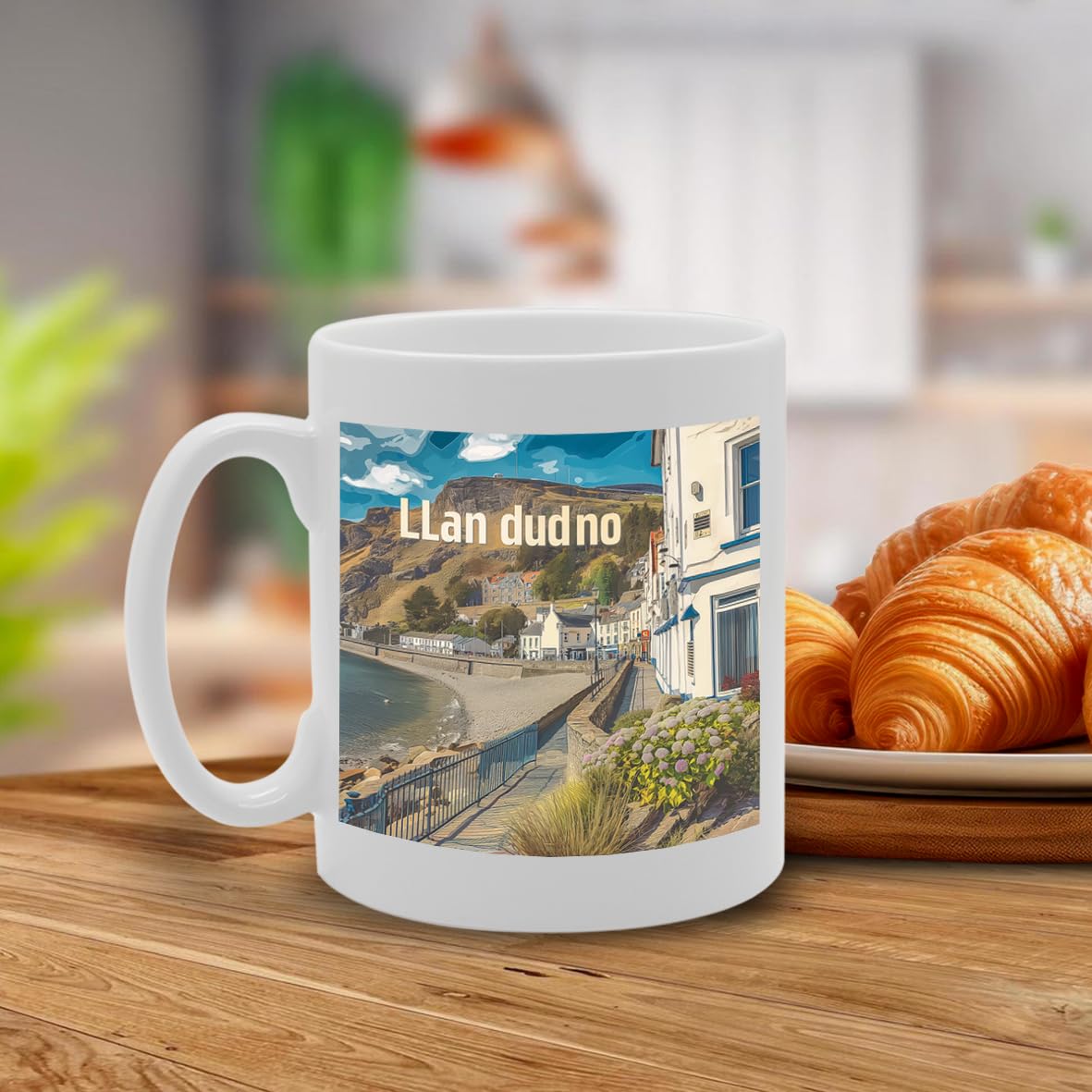 Printed Coffee Ceramic  Featuring Cities And Landmarks In United Kingdom (Llandudno Mg6236) - Funny Printed Coffee Mug - Great Gift Idea