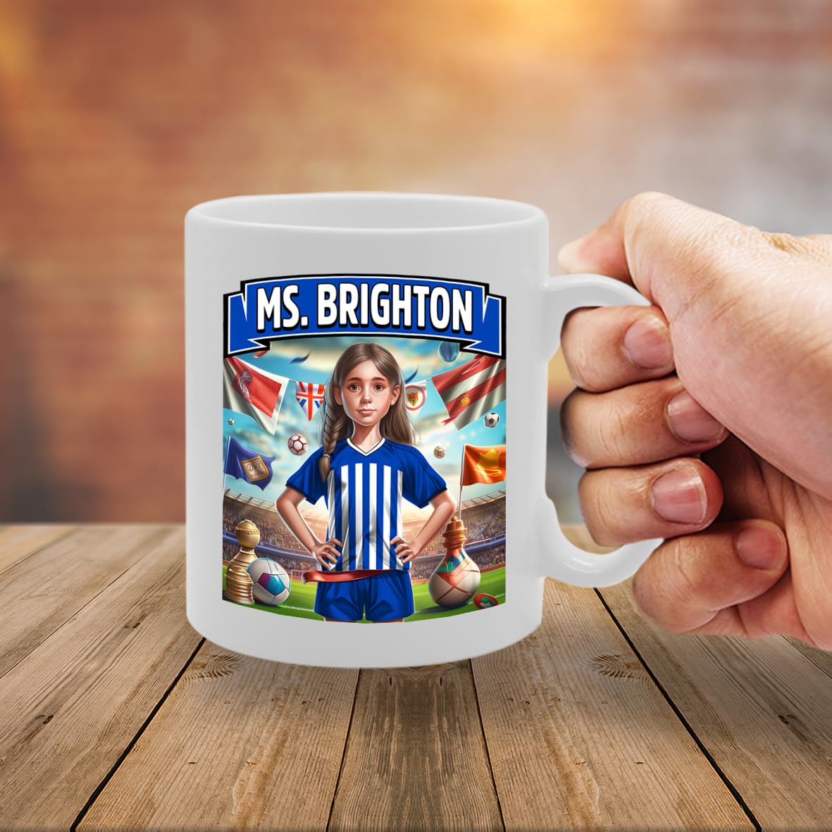Ms Brighton Printed Tea Coffee Ceramic For Footie Fan Ladies Girls Mg6384 - Funny Printed Coffee Mug - Great Gift Idea