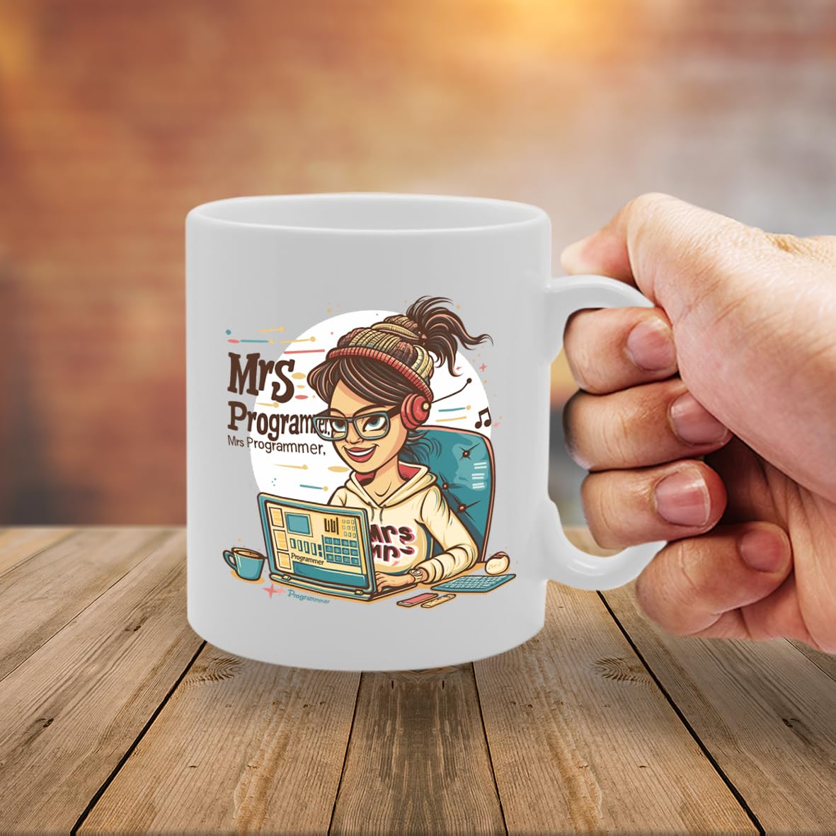 Mrs Programmer  - For Female Programmers, Coders, Tech Enthusiasts, Durable Ceramic, Dishwasher Safe, Premium Print Mg6068 - Funny Printed Coffee Mug - Great Gift Idea