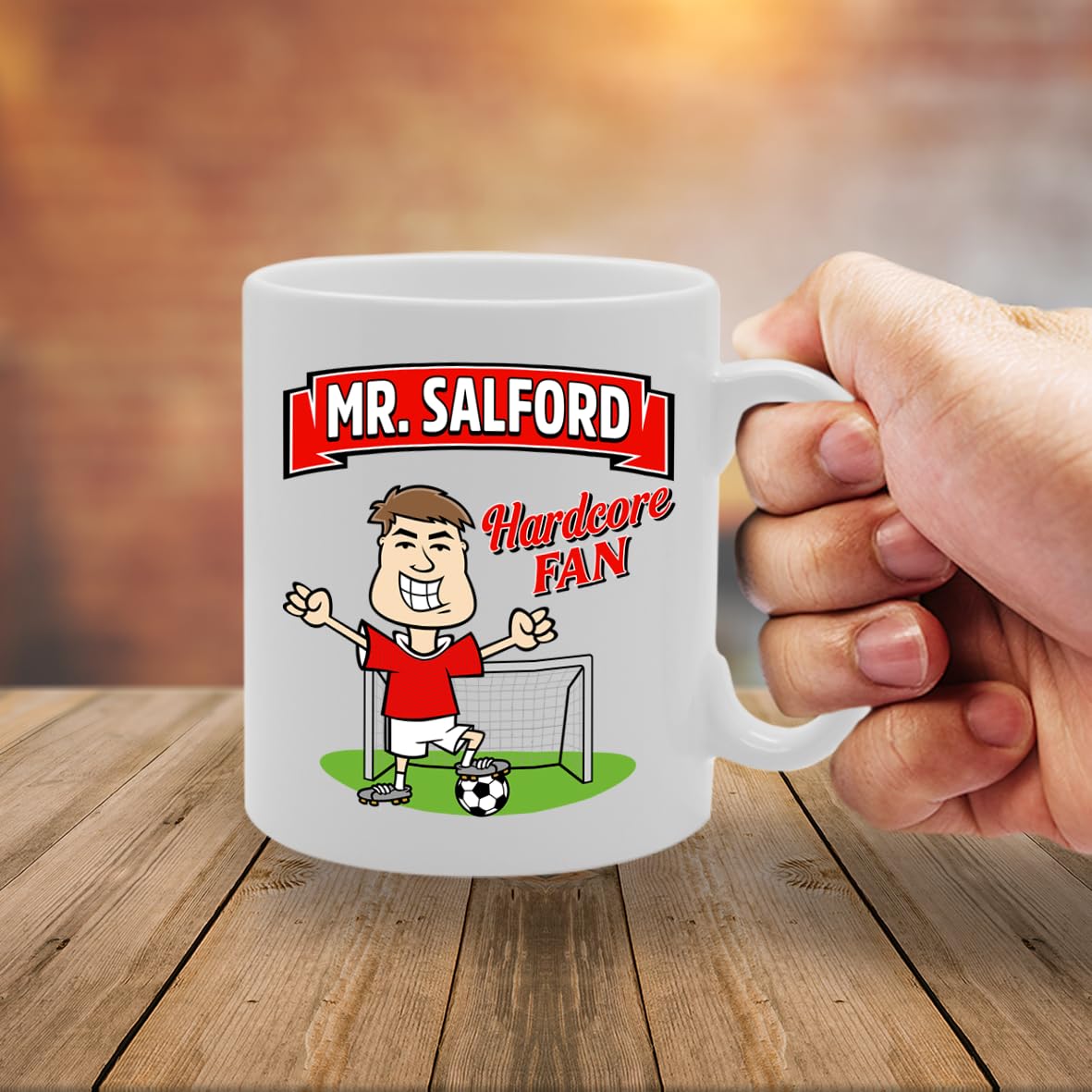 Mr Salford Hardcore Fan   Printed Tea Coffee Ceramic  Mg5889 - Funny Printed Coffee Mug - Great Gift Idea