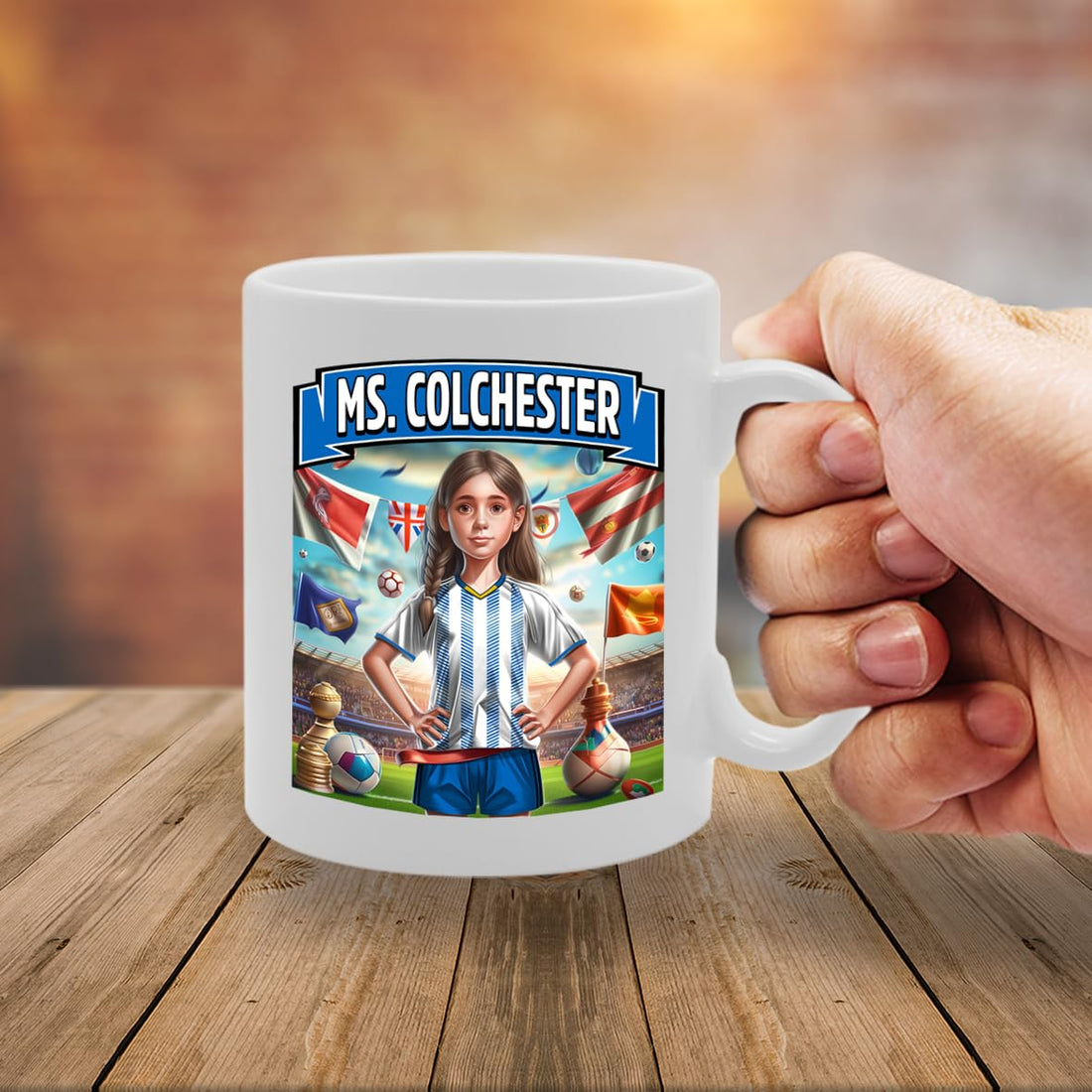 Ms Colchester   Printed Tea Coffee Ceramic  For Footie Fan Ladies Girls Mg6384 - Funny Printed Coffee Mug - Great Gift Idea