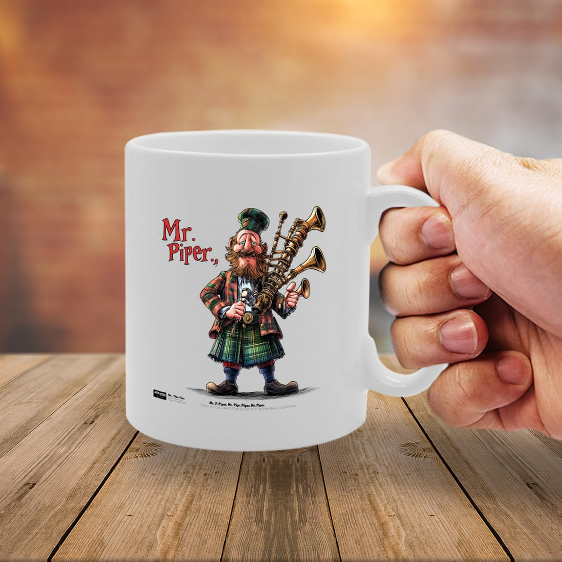 11Oz Ceramic  Mg6567 Featuring Mr Piper – For Musicians And Music Lovers - Funny Printed Coffee Mug - Great Gift Idea