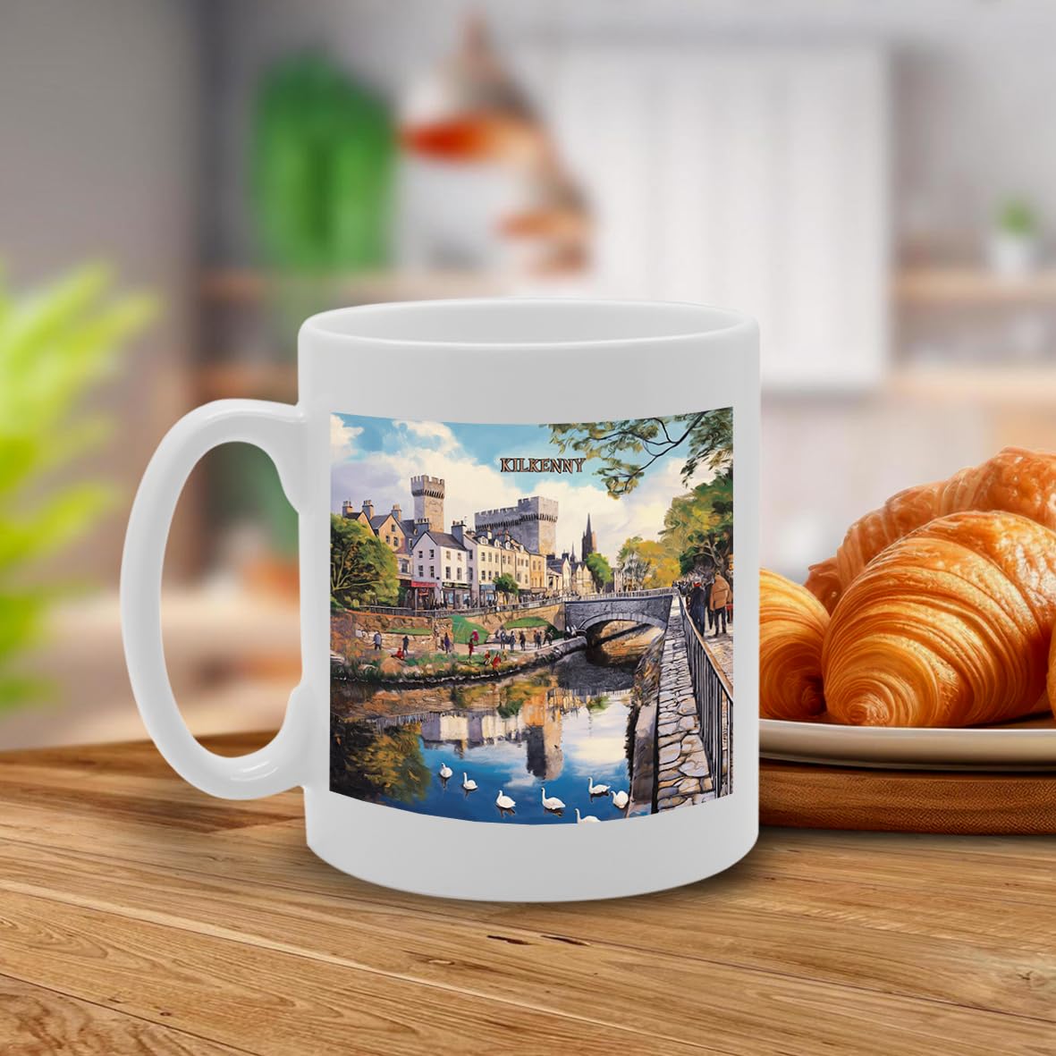 Printed Coffee Ceramic  Featuring Cities And Landmarks In United Kingdom (Kilkenny) - Funny Printed Coffee Mug - Great Gift Idea