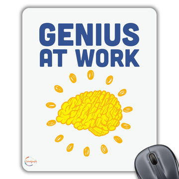 CP471 Genius at Work Novelty Gift Printed PC Laptop Computer Mouse Mat Pad