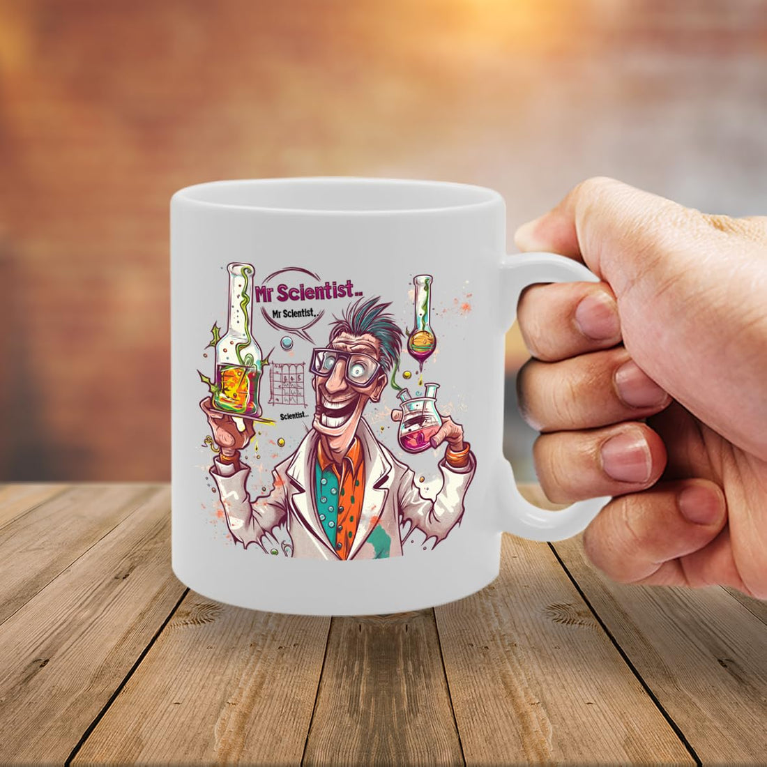 Mr Scientist  - For Scientists, Researchers, Lab Enthusiasts, Durable Ceramic, Dishwasher Safe Mg6050 - Funny Printed Coffee Mug - Great Gift Idea