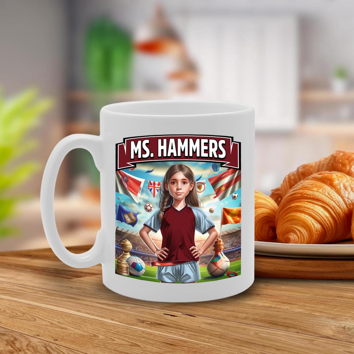 Ms Hammers   Printed Tea Coffee Ceramic  For Footie Fan Ladies Girls Mg6384 - Funny Printed Coffee Mug - Great Gift Idea