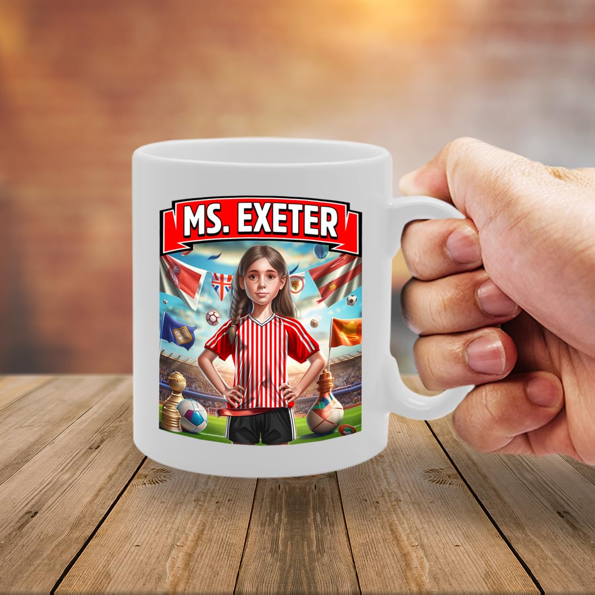 Ms Exeter   Printed Tea Coffee Ceramic  For Footie Fan Ladies Girls Mg6384 - Funny Printed Coffee Mug - Great Gift Idea