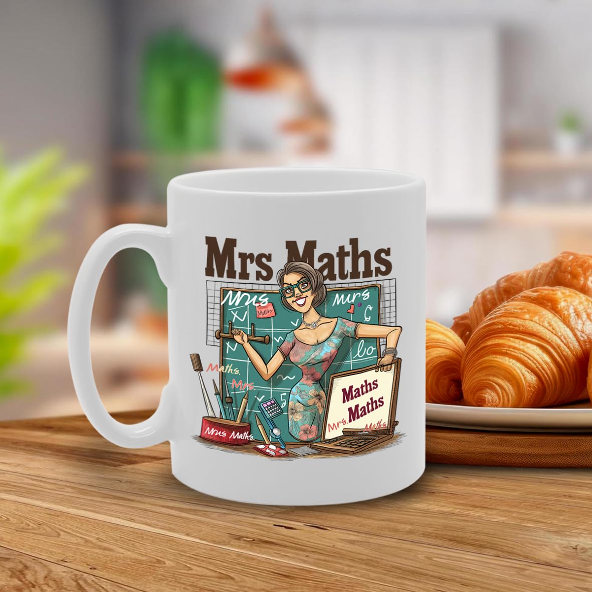 Mrs Maths  - Designed For Math Teachers, Educators, Math Enthusiasts, Durable Ceramic, Dishwasher Safe Mg6018 - Funny Printed Coffee Mug - Great Gift Idea