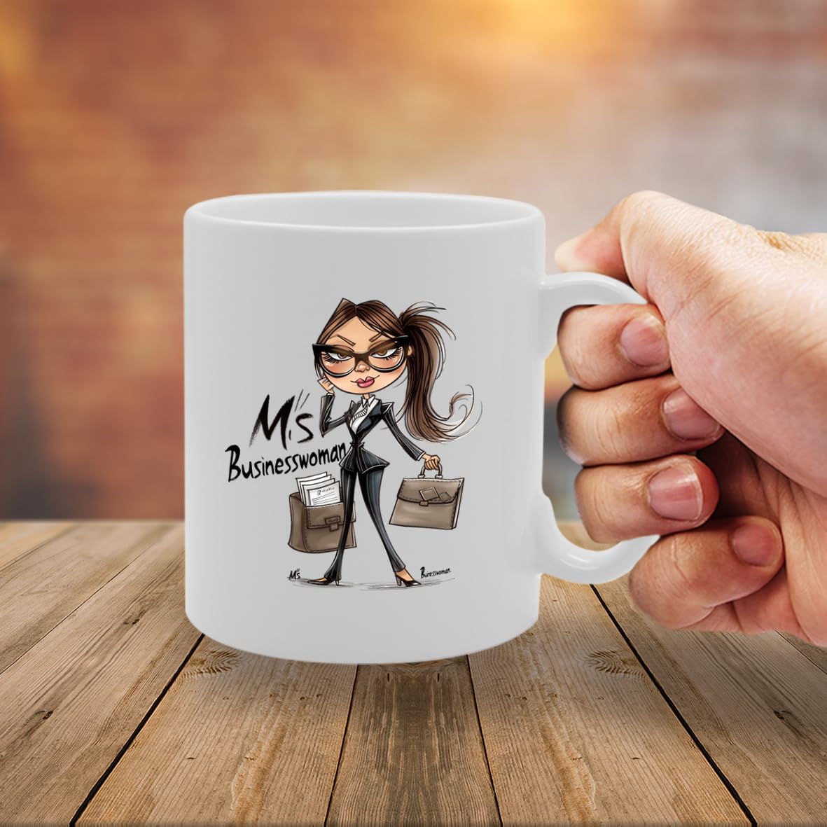 Ms Businesswoman Ceramic  - Ideal For Professional Women, Entrepreneurs, And Career Women - 11Oz Coffee  With Empowering Design Mg6282 - Funny Printed Coffee Mug - Great Gift Idea