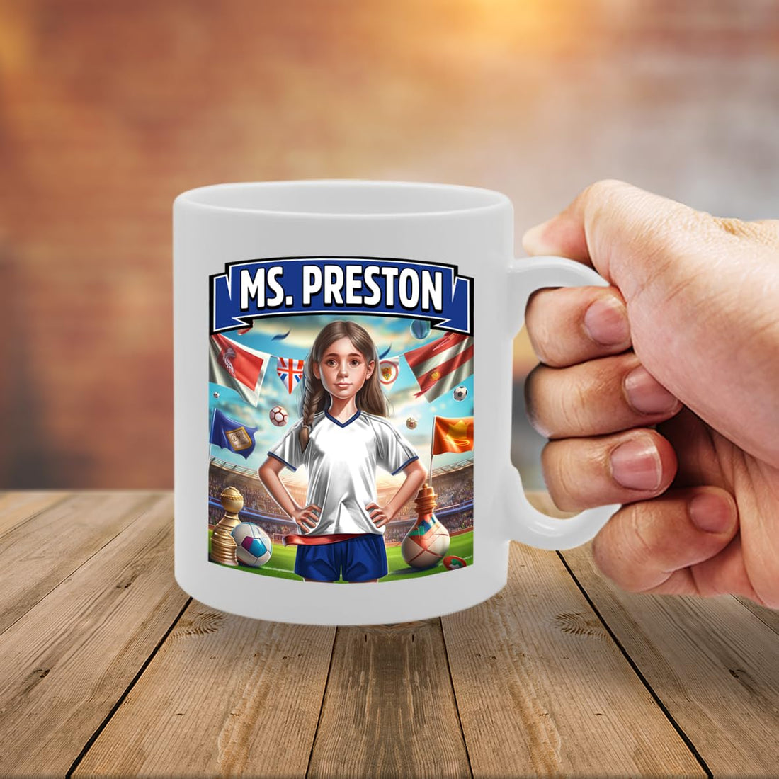 Ms Preston   Printed Tea Coffee Ceramic  For Footie Fan Ladies Girls Mg6384 - Funny Printed Coffee Mug - Great Gift Idea