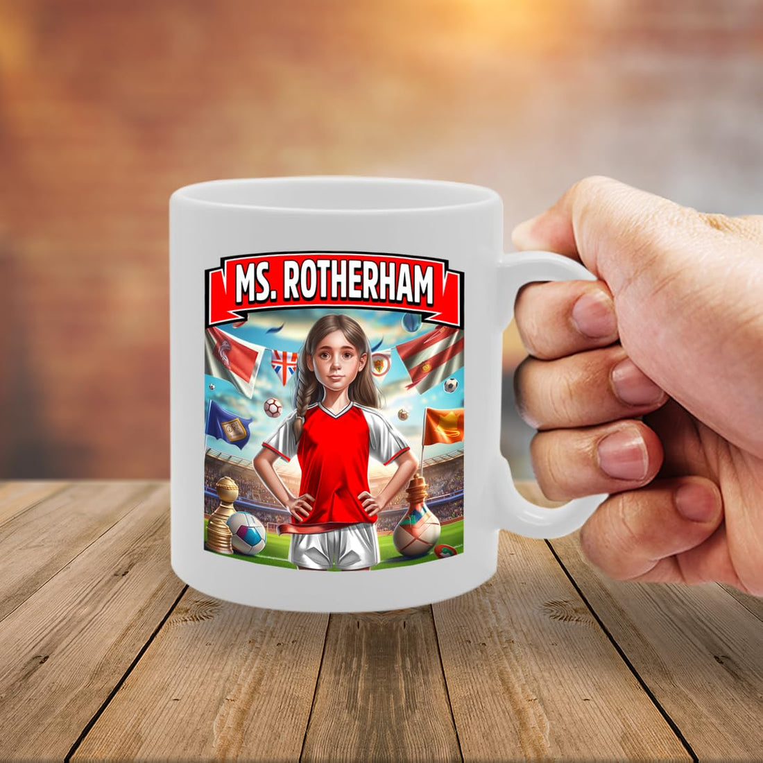 Ms Rotherham   Printed Tea Coffee Ceramic  For Footie Fan Ladies Girls Mg6384 - Funny Printed Coffee Mug - Great Gift Idea