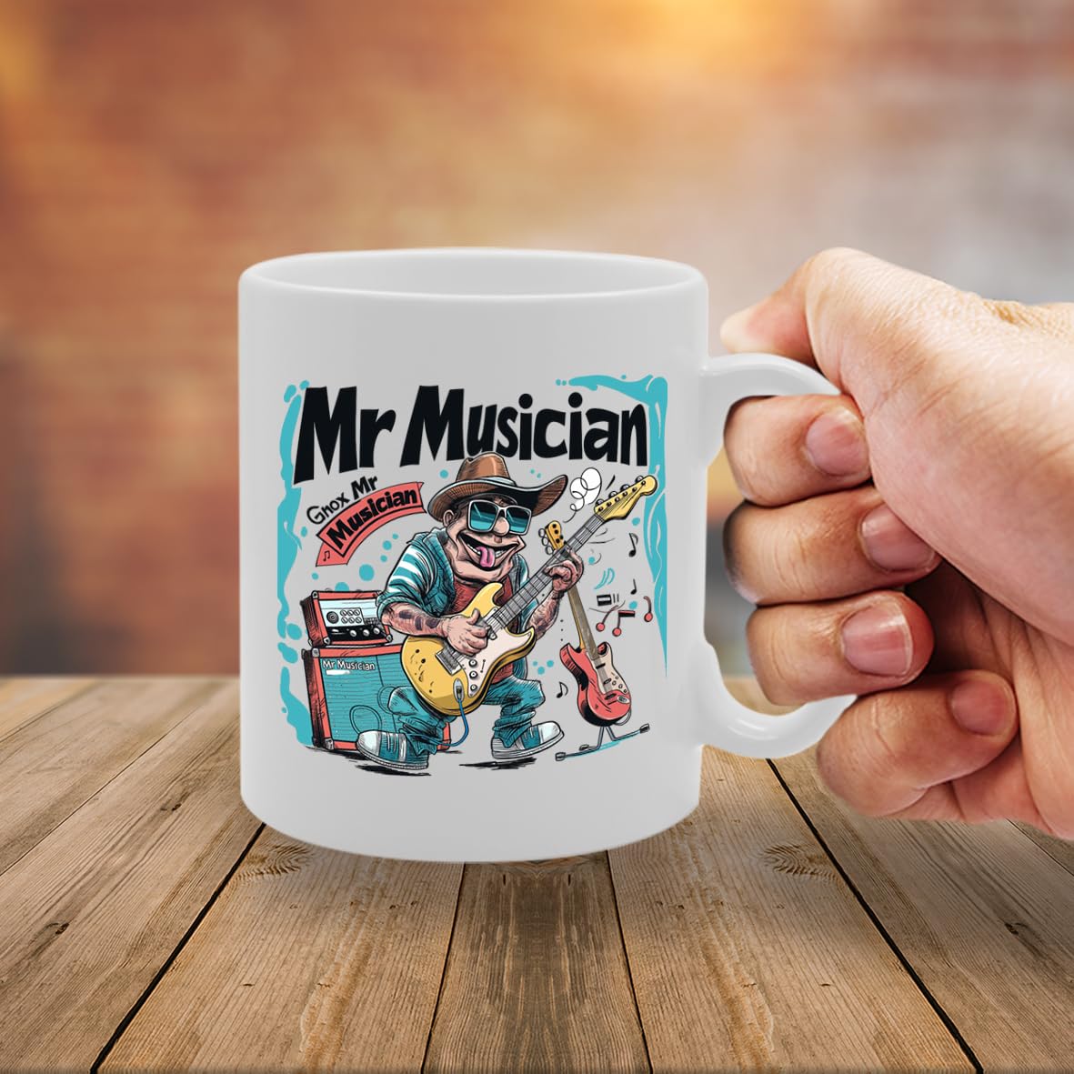 Mr Musician  - For Musicians, Band Members, Music Lovers, Durable Ceramic, Dishwasher Safe, Premium Print Mg6058 - Funny Printed Coffee Mug - Great Gift Idea