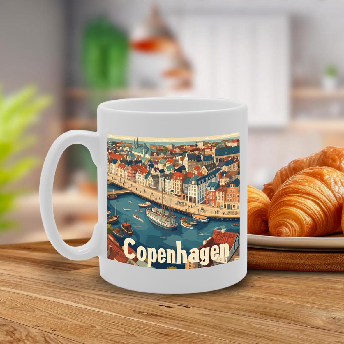 11Oz Dishwasher-Safe Ceramic  Featuring Popular Cities & Capitals From Europe And Around The World (Copenhagen) - Funny Printed Coffee Mug - Great Gift Idea