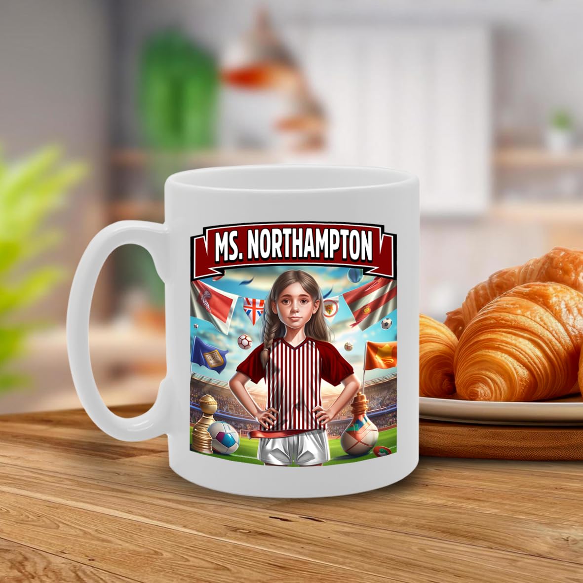 Ms Northampton   Printed Tea Coffee Ceramic  For Footie Fan Ladies Girls Mg6384 - Funny Printed Coffee Mug - Great Gift Idea
