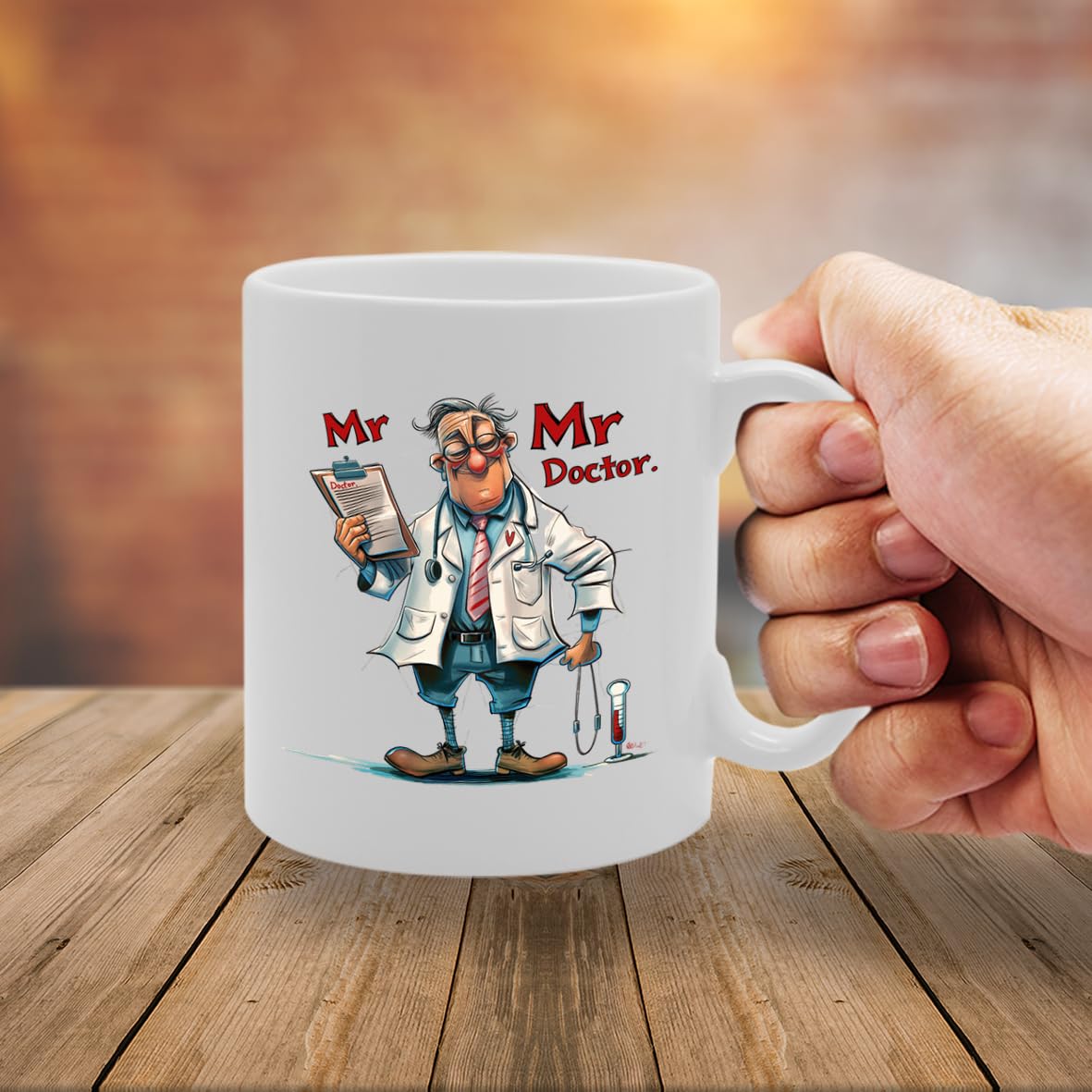 Mr Doctor Ceramic  - Ideal For Medical Professionals, Doctors, And Healthcare Workers - 11Oz Coffee  With Inspirational Design Mg6272 - Funny Printed Coffee Mug - Great Gift Idea