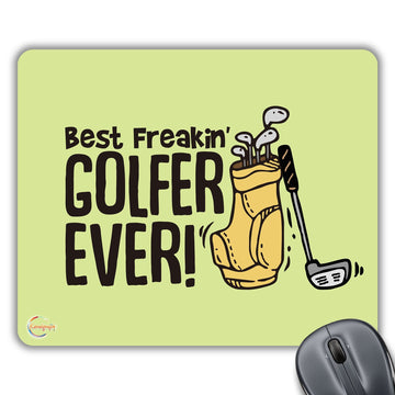 CP469 Best Freakin FOLFER Ever! Novelty Gift Printed PC Laptop Computer Mouse Mat Pad