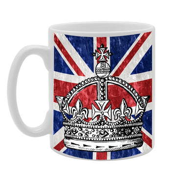 Rule Britannia Great British Flag And Crown   Printed Tea Coffee Ceramic  Mg421 - Funny Printed Coffee Mug - Great Gift Idea