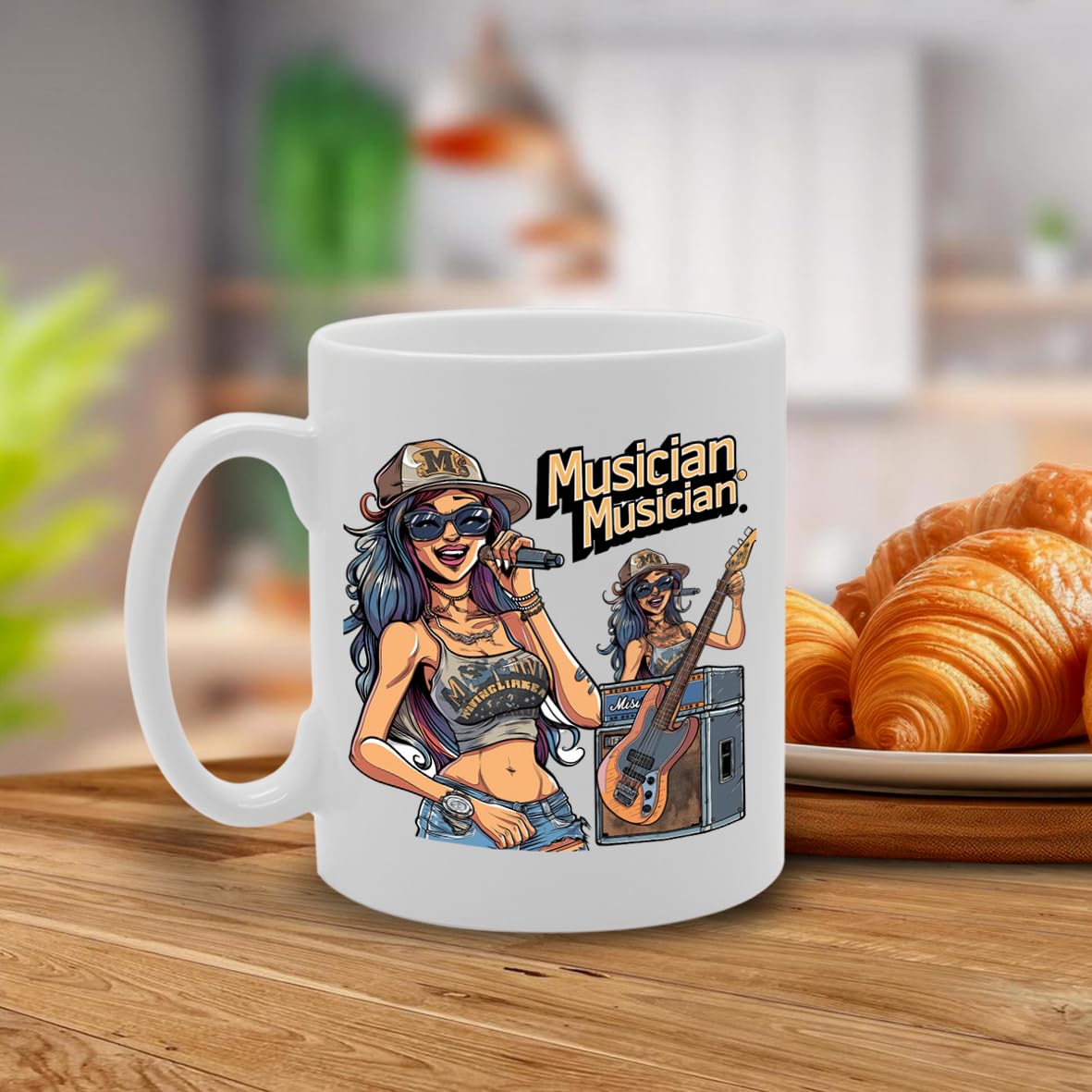 Ms Musician  - For Female Musicians, Band Members, Music Lovers, Durable Ceramic, Dishwasher Safe, Premium Print Mg6057 - Funny Printed Coffee Mug - Great Gift Idea