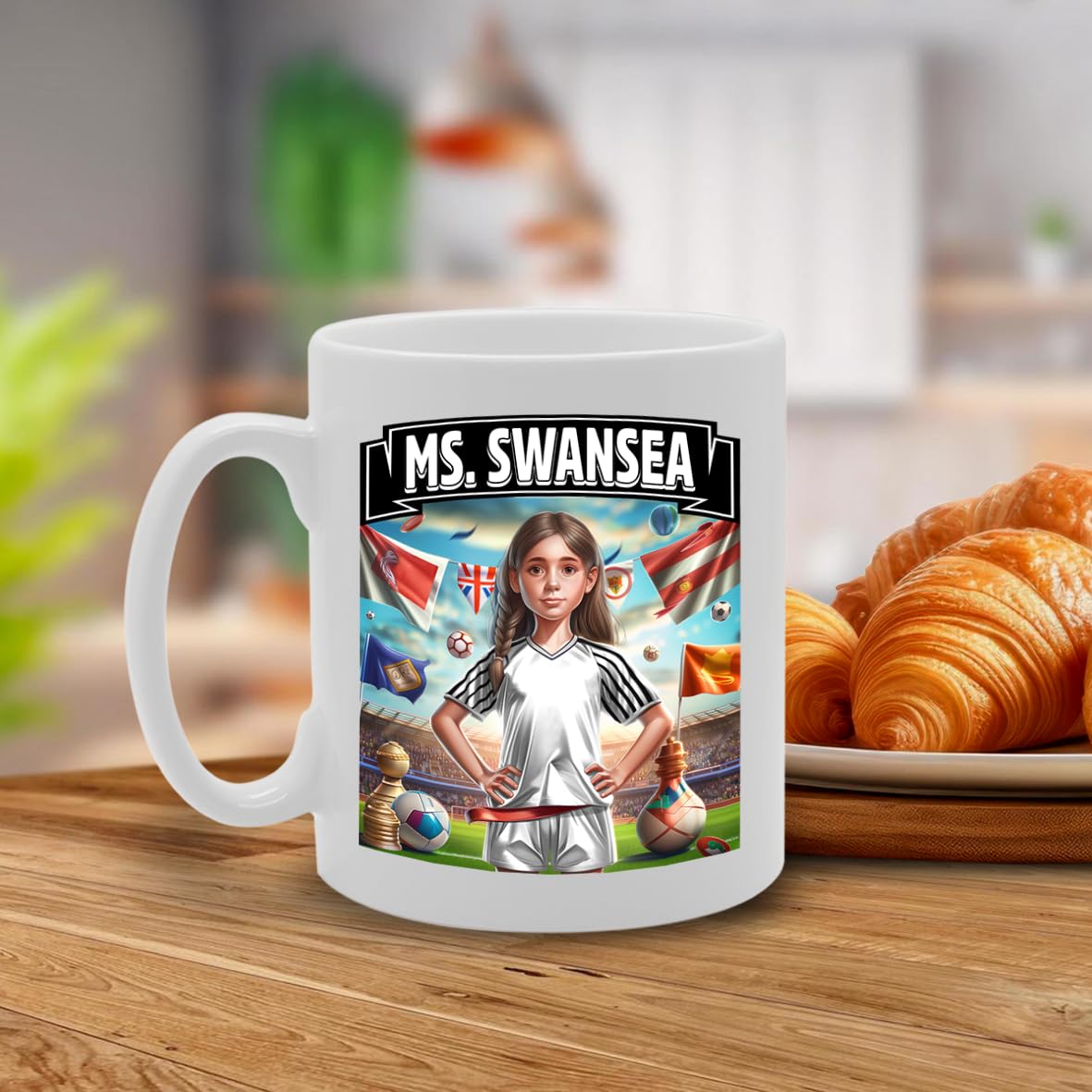 Ms Swansea   Printed Tea Coffee Ceramic  For Footie Fan Ladies Girls Mg6384 - Funny Printed Coffee Mug - Great Gift Idea