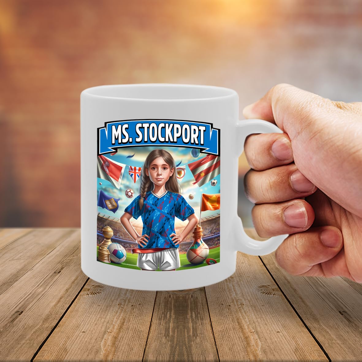 Ms Stockport   Printed Tea Coffee Ceramic  For Footie Fan Ladies Girls Mg6384 - Funny Printed Coffee Mug - Great Gift Idea