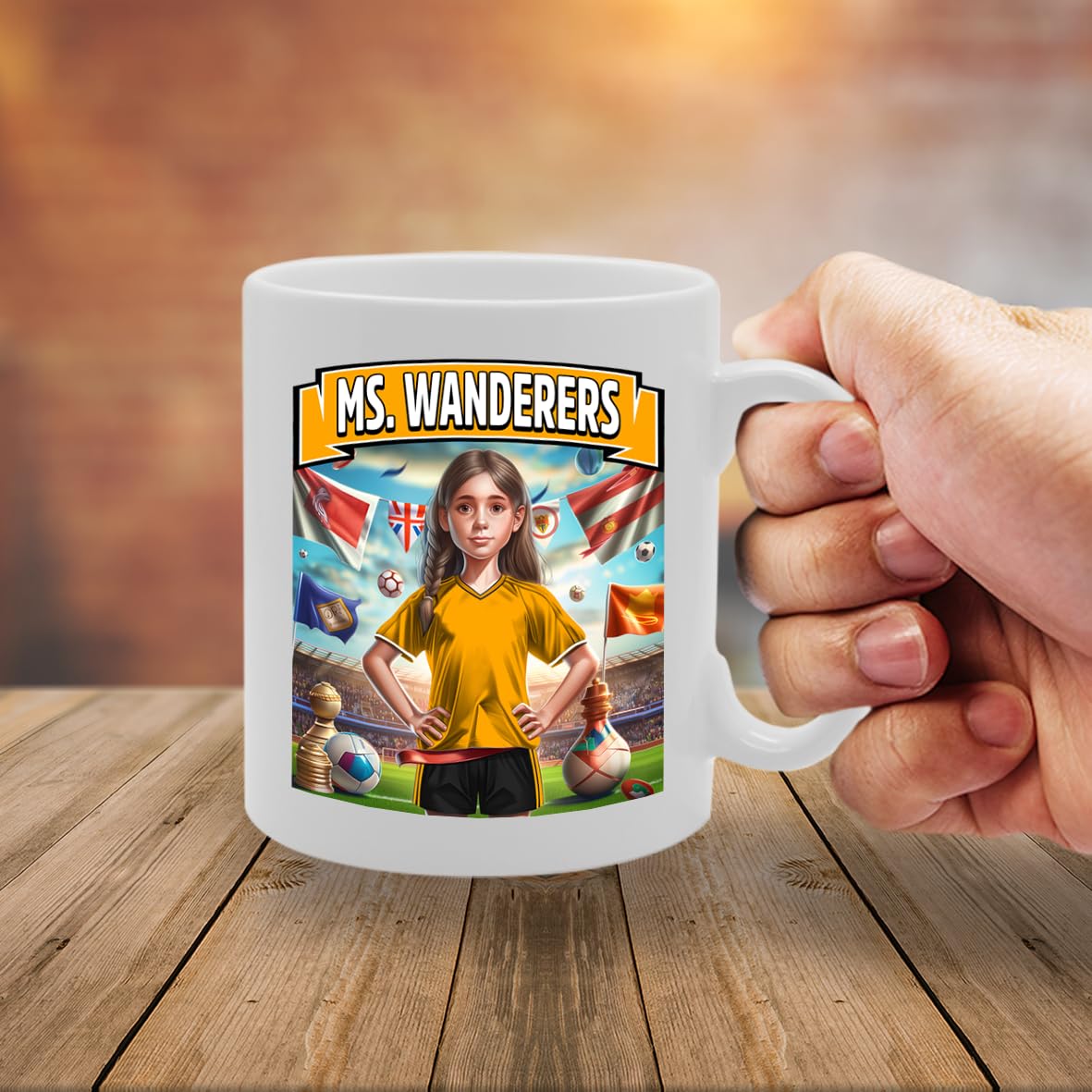 Ms Wolves   Printed Tea Coffee Ceramic  For Footie Fan Ladies Girls Mg6384 - Funny Printed Coffee Mug - Great Gift Idea