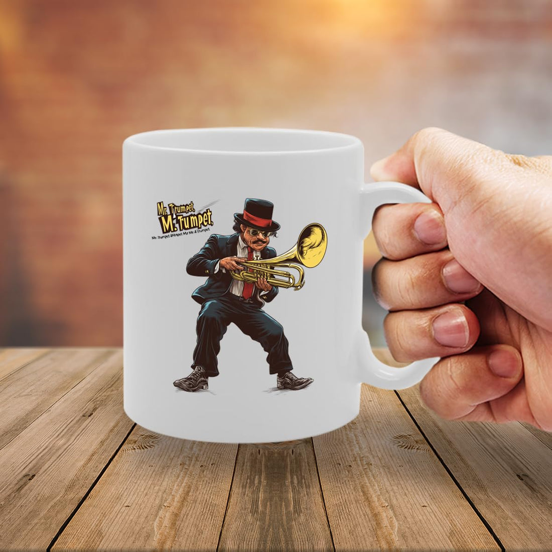 11Oz Ceramic  Featuring Trumpet Mg6581 – For Trumpet Players And Music Lovers - Funny Printed Coffee Mug - Great Gift Idea
